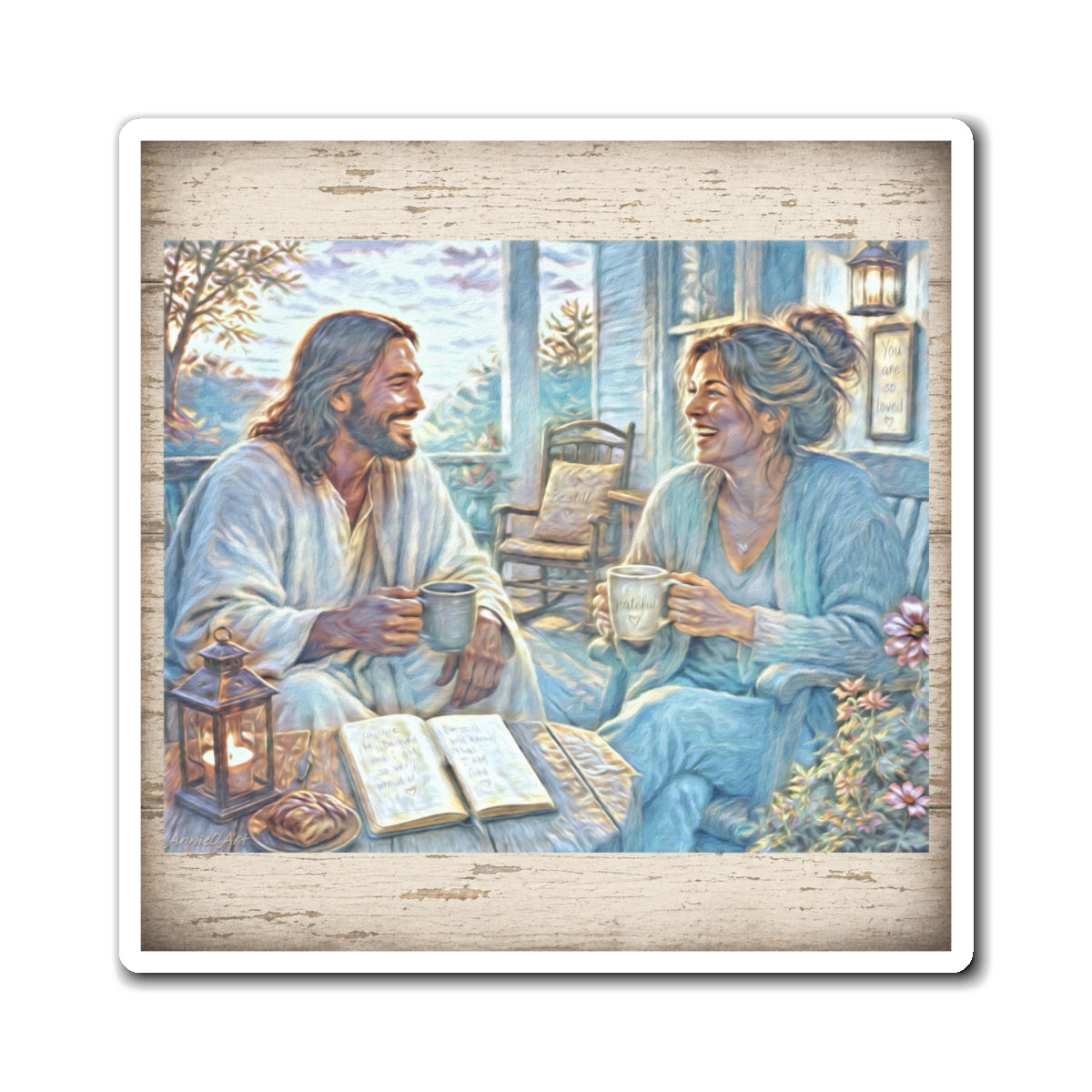 Coffee with Jesus Magnet – ‘Kid Level Learning Magnet’—Inspirational Faith Refrigerator Decor