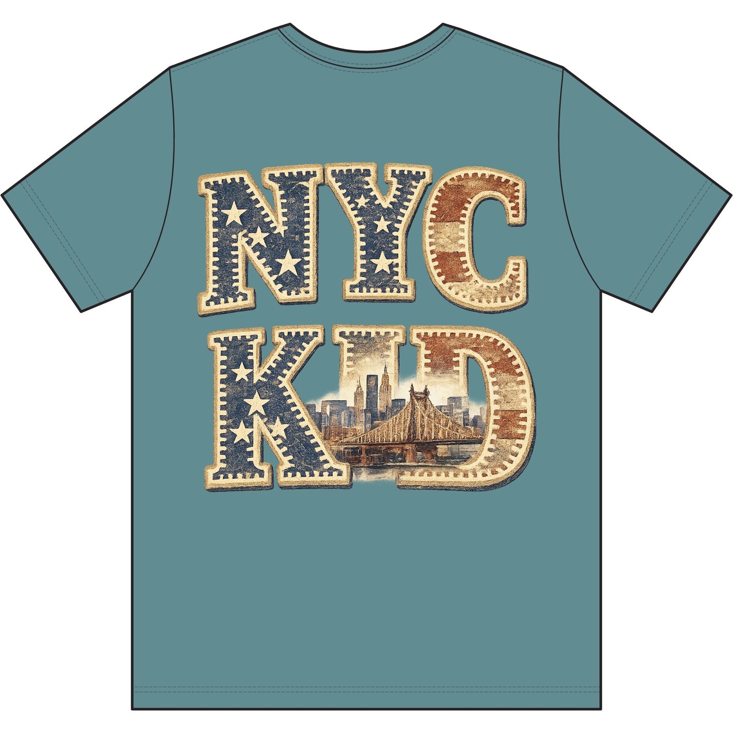 NYC Kid T-Shirt — Vintage Skyline Graphic Tee