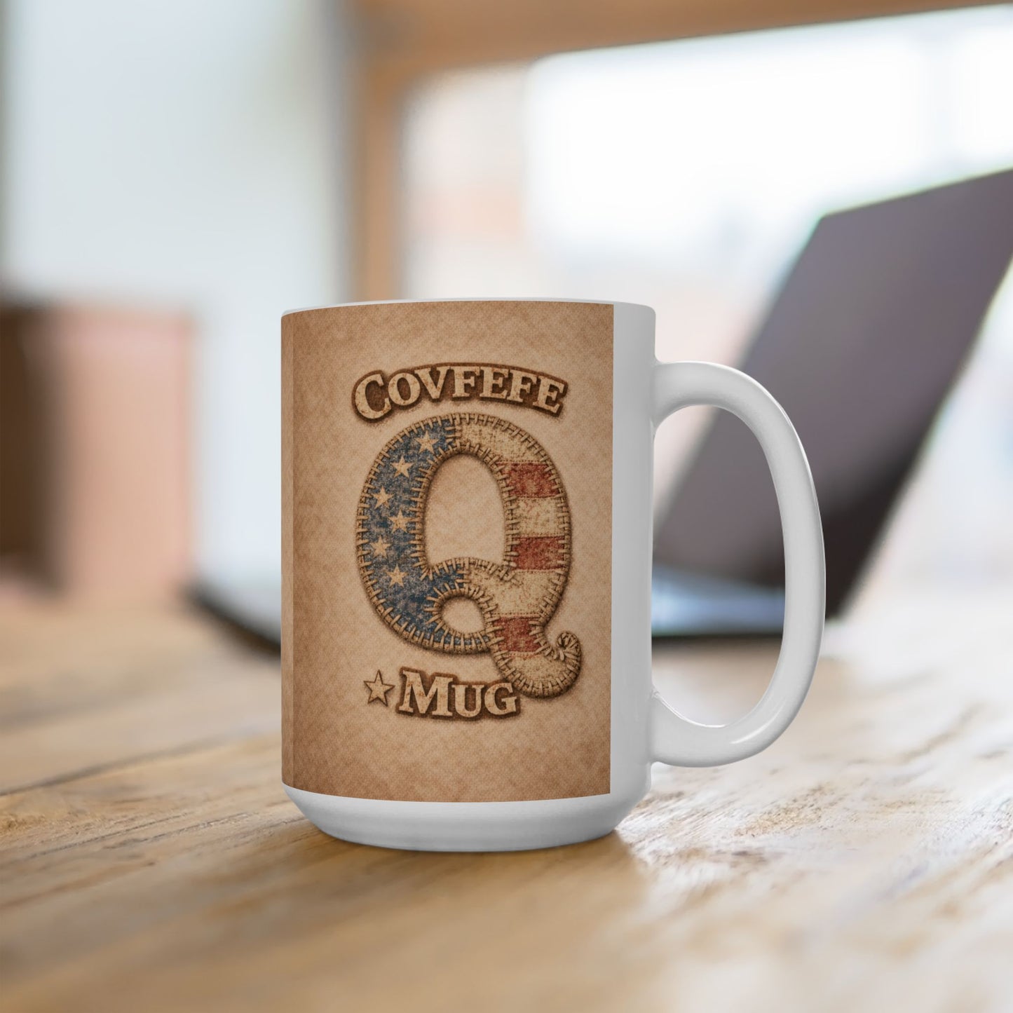 Q Covfefe Ceramic Mug — Coffee Cup (11oz, 15oz)