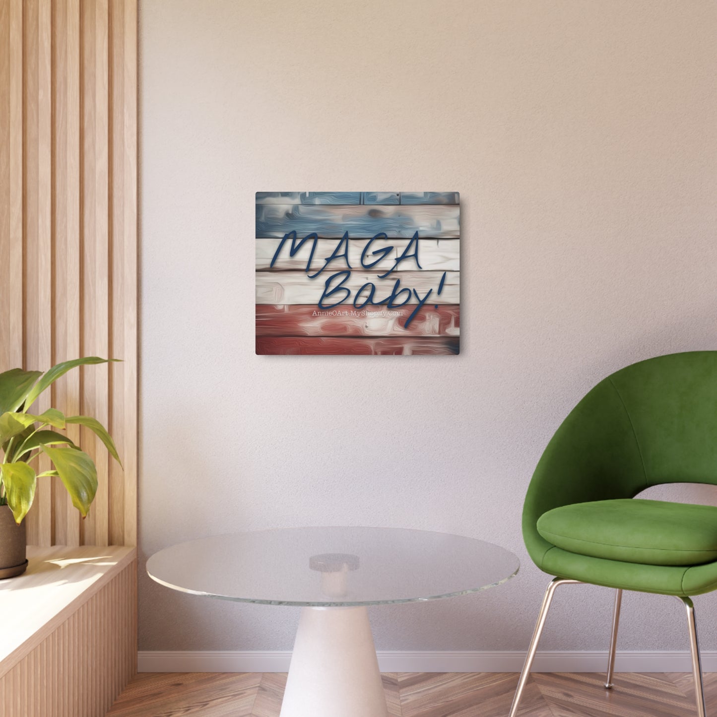 MAGA Baby! Metal Wall Sign – Patriotic Rustic Americana Decor