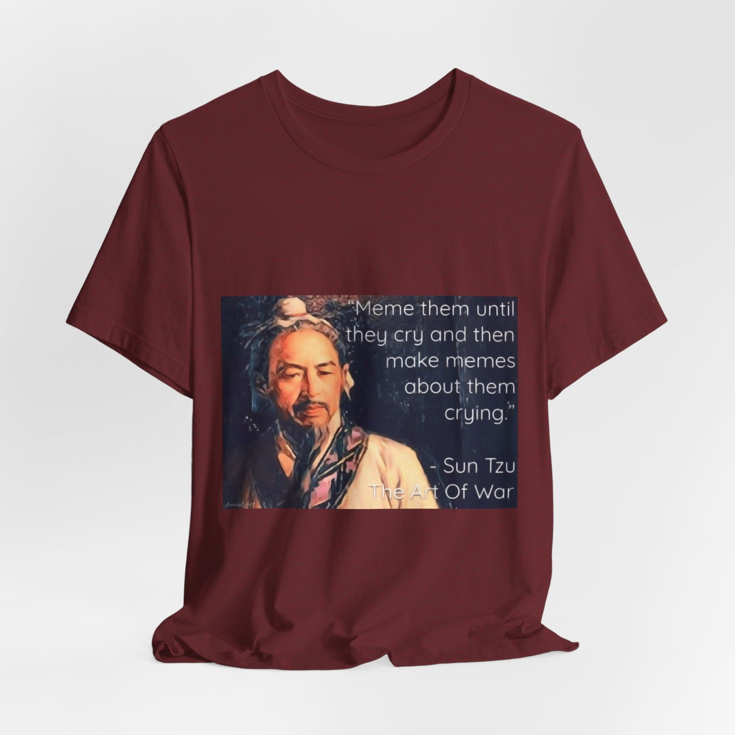 Sun Tzu Meme Tee — "Meme Them Until They Cry" Retro Political Art T‑Shirt