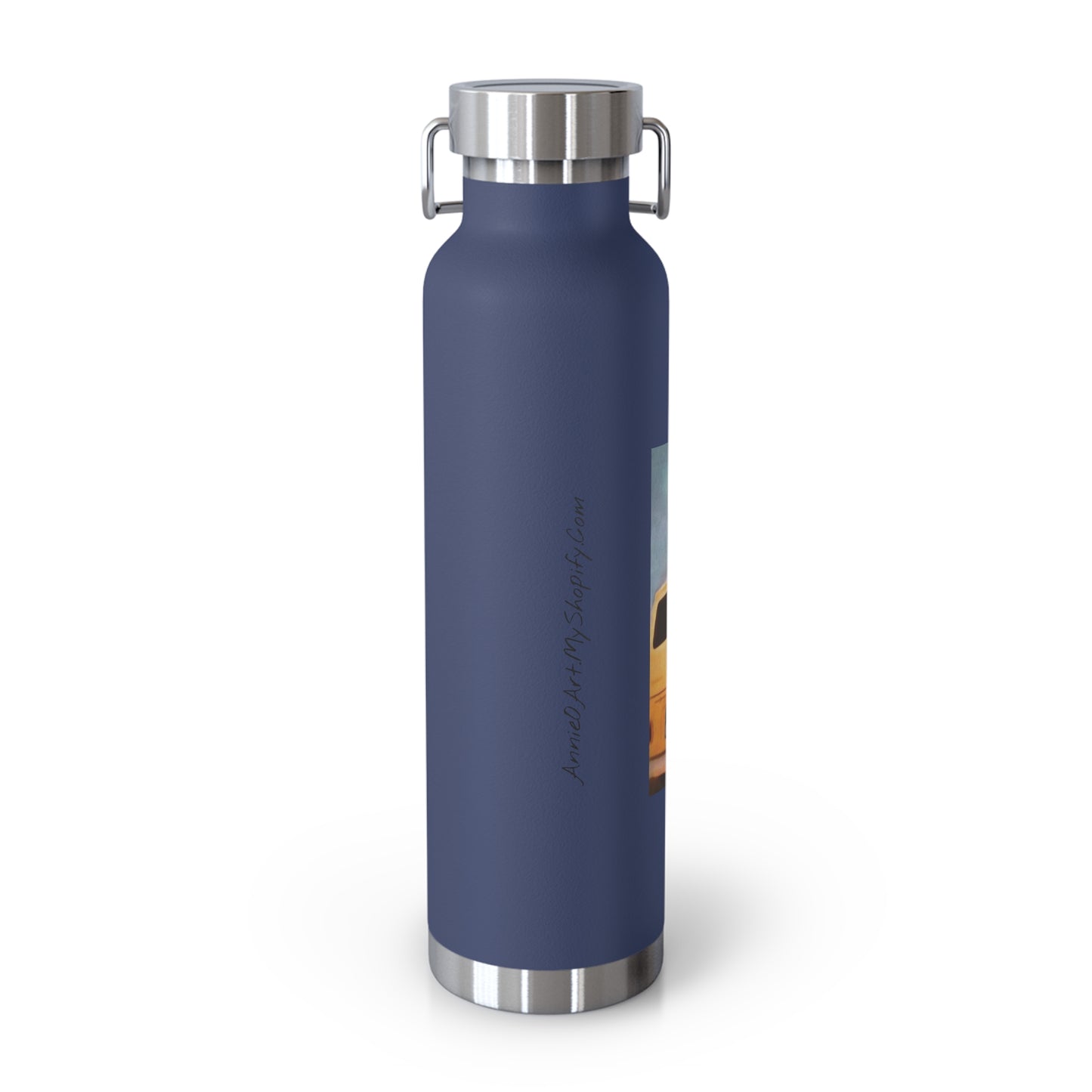 22oz Copper Insulated Bottle - Retro Beach Party Design