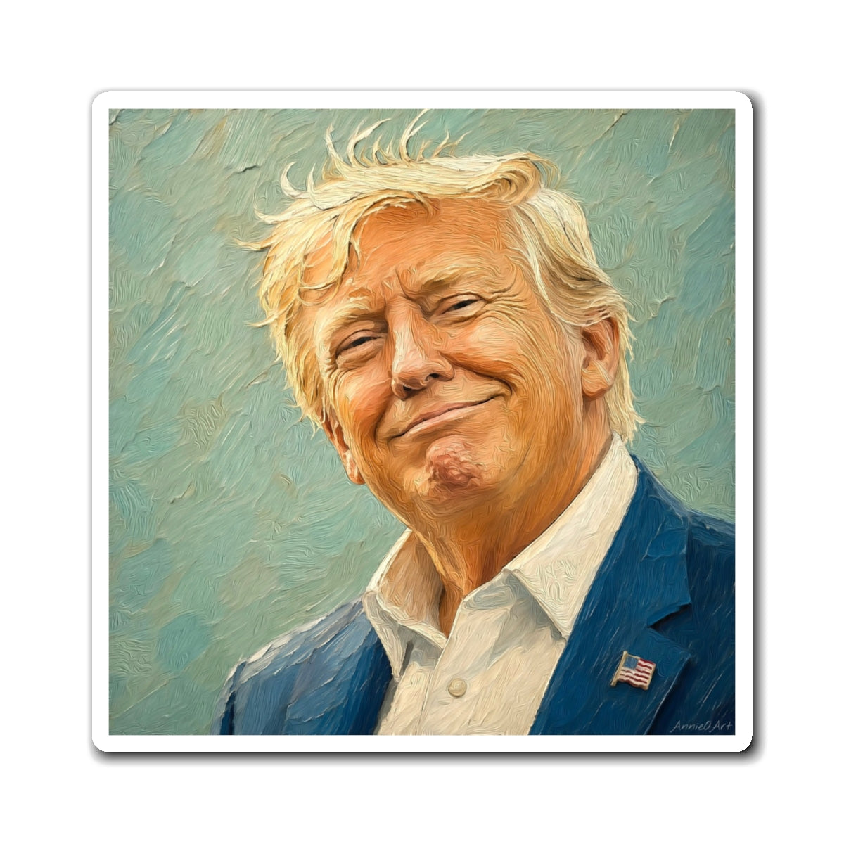 Portrait Magnet - Patriotic Smiling Leader Art