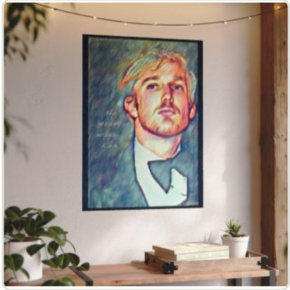 Textured Watercolor Matte Poster — "the great maga King" Portrait Art Print
