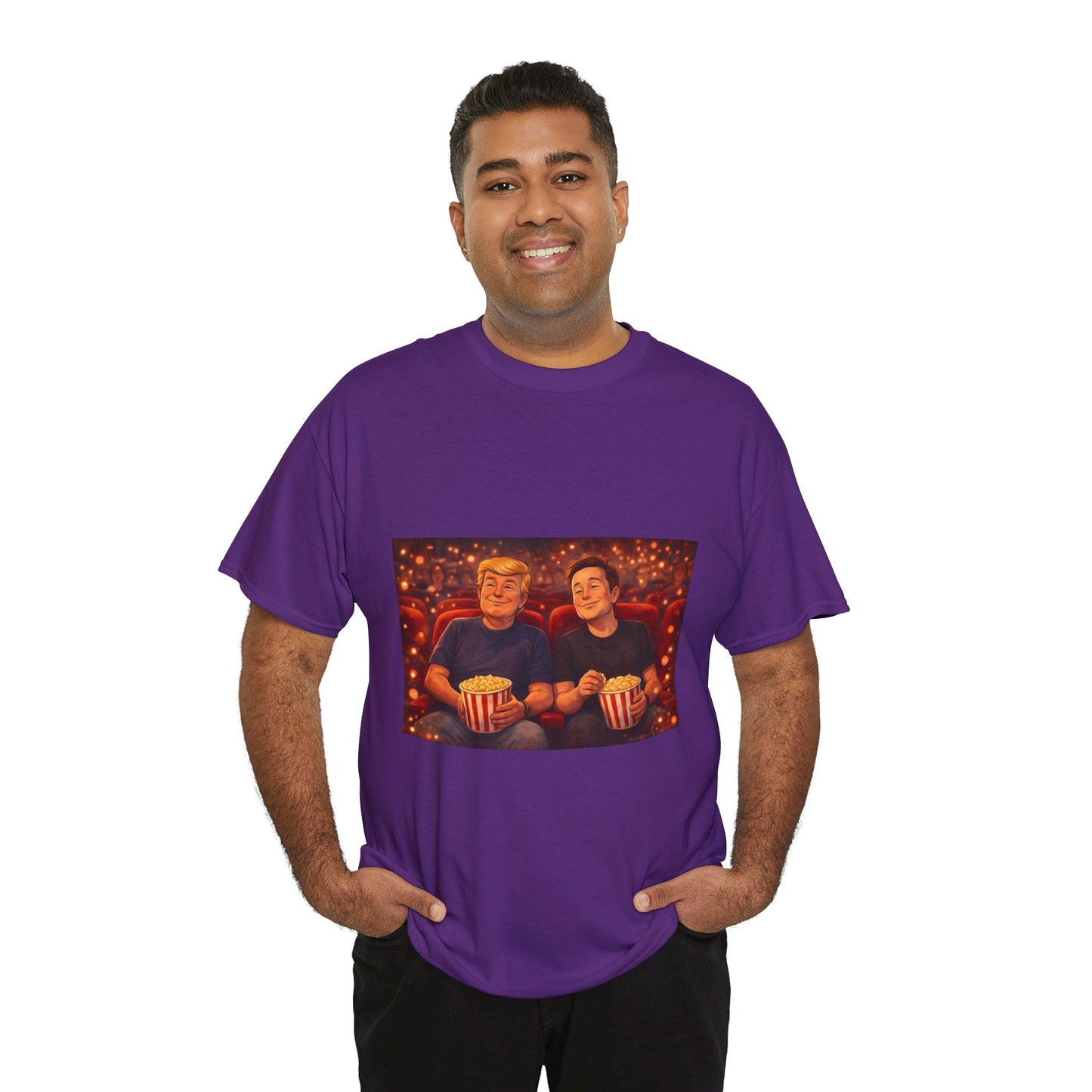 Movie Night Popcorn Tee — Cozy Couples Film Night T-Shirt