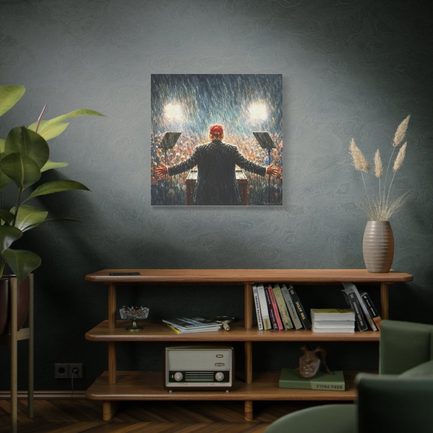 Trump Rally Canvas —Miami Rally “Baptism by Storm” Wall Art