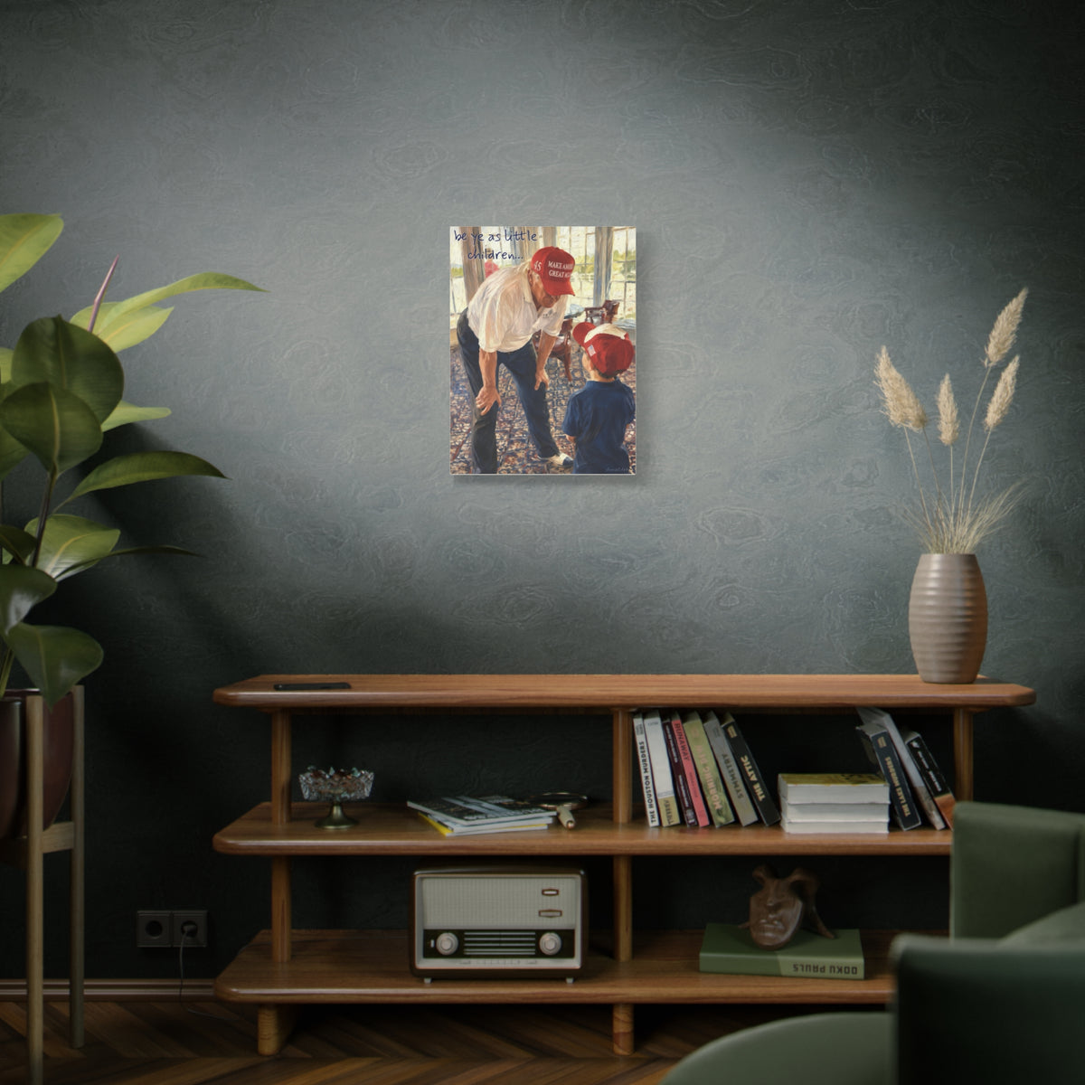 Trump Matte Canvas Wall Art - 'Be Ye as Little Children'