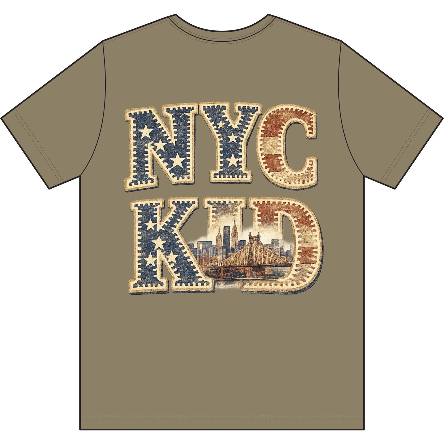 NYC Kid T-Shirt — Trump Vintage New York City First Responders & Construction Crew Selfie Graphic