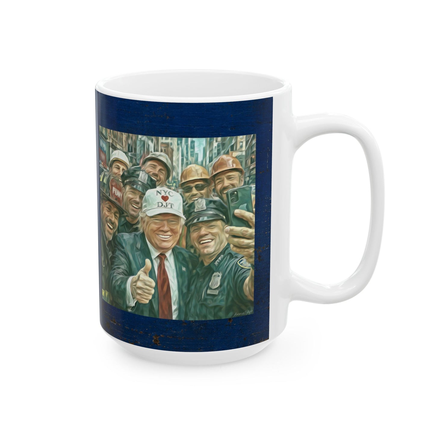 Trump “NYC❤️DJT” Ceramic Mug — Vintage Blue-Collar Design (11oz, 15oz)