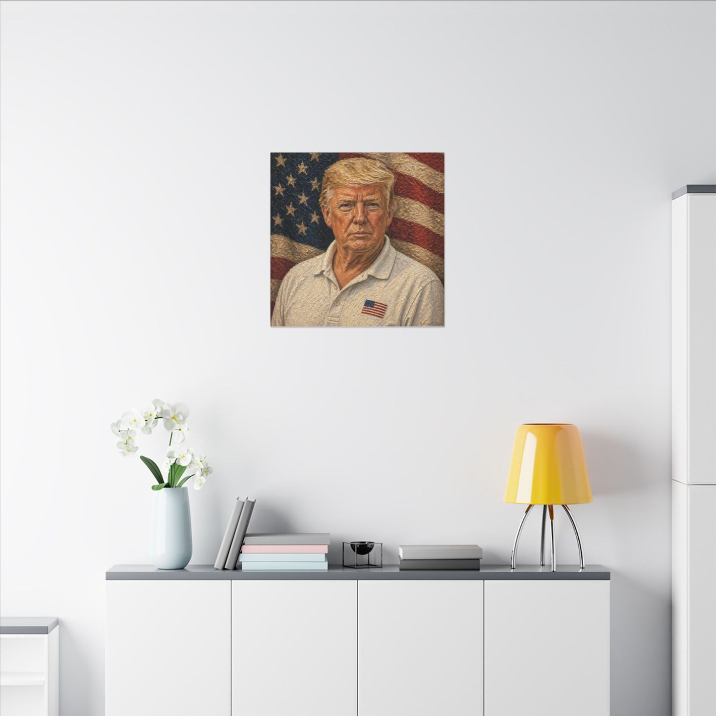 Trump Patriotic Portrait Canvas Print