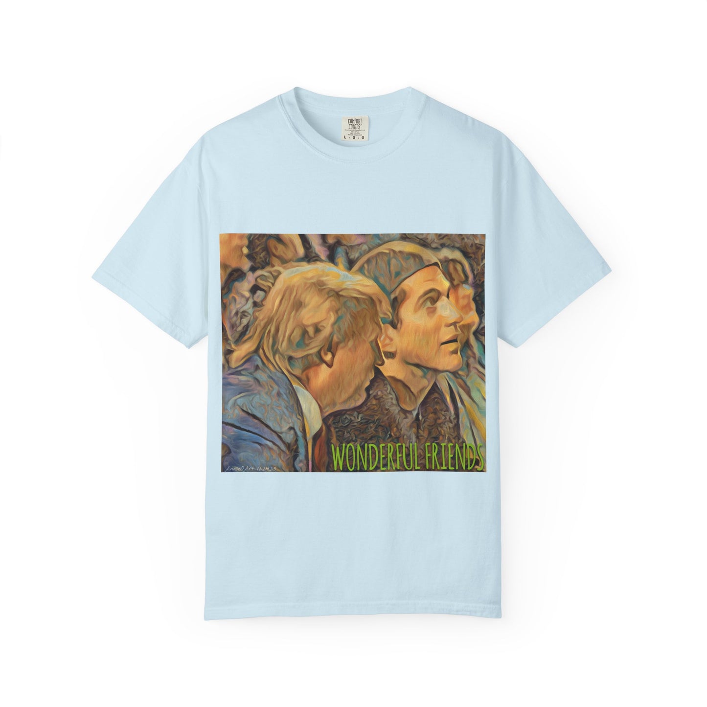 Vintage JFK, Jr & DJT Art T-Shirt – “Wonderful Friends” Graphic Tee