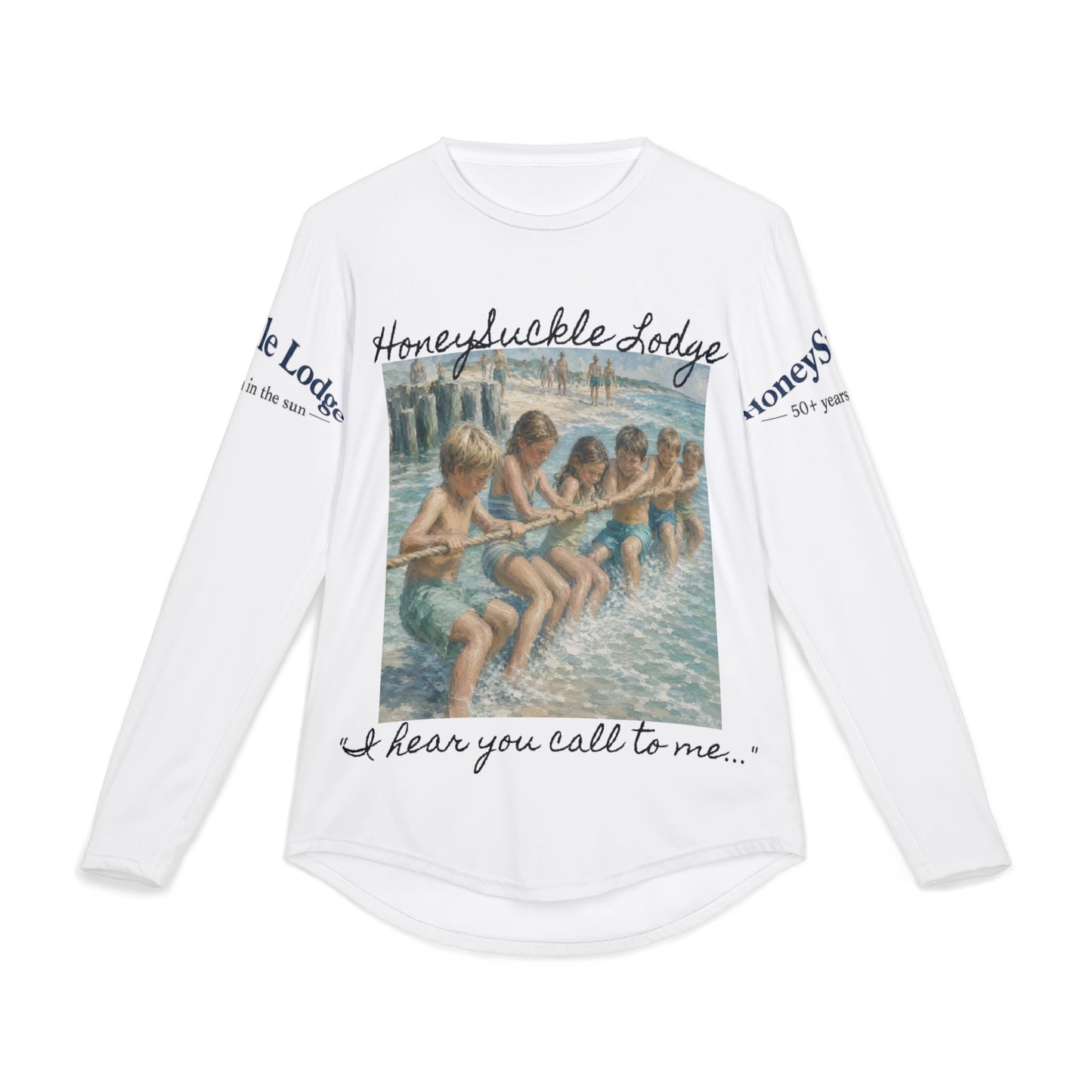 HSL UV tee Vintage Beach Long Sleeve Shirt —  “I Hear You Call to Me" Patriotic 250th Design