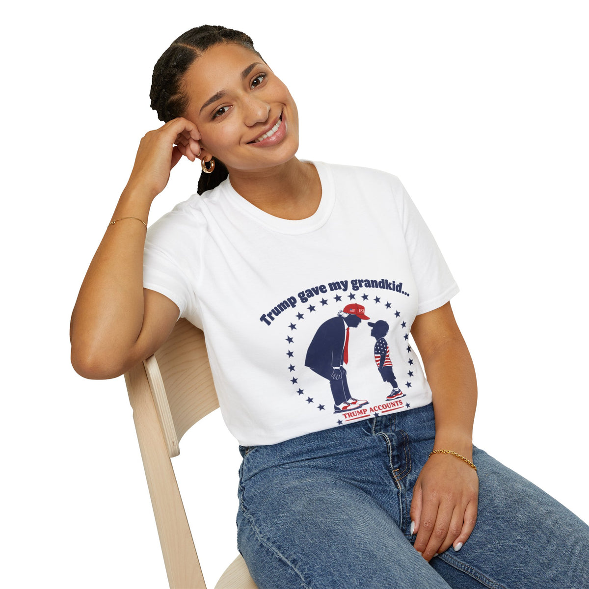 Trump Gave My Grandkid A THOUSAND Bucks! T-Shirt — Patriotic Grandpa/Grandma Tee