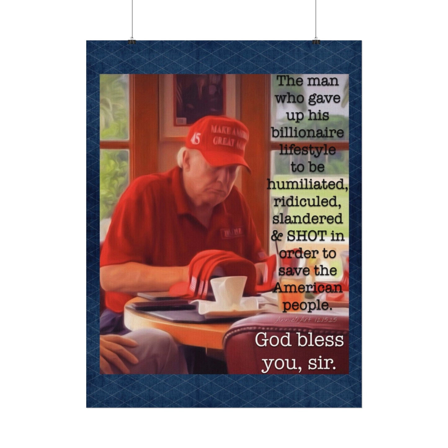 Matte Poster — Textured Watercolor Political Quote Print
