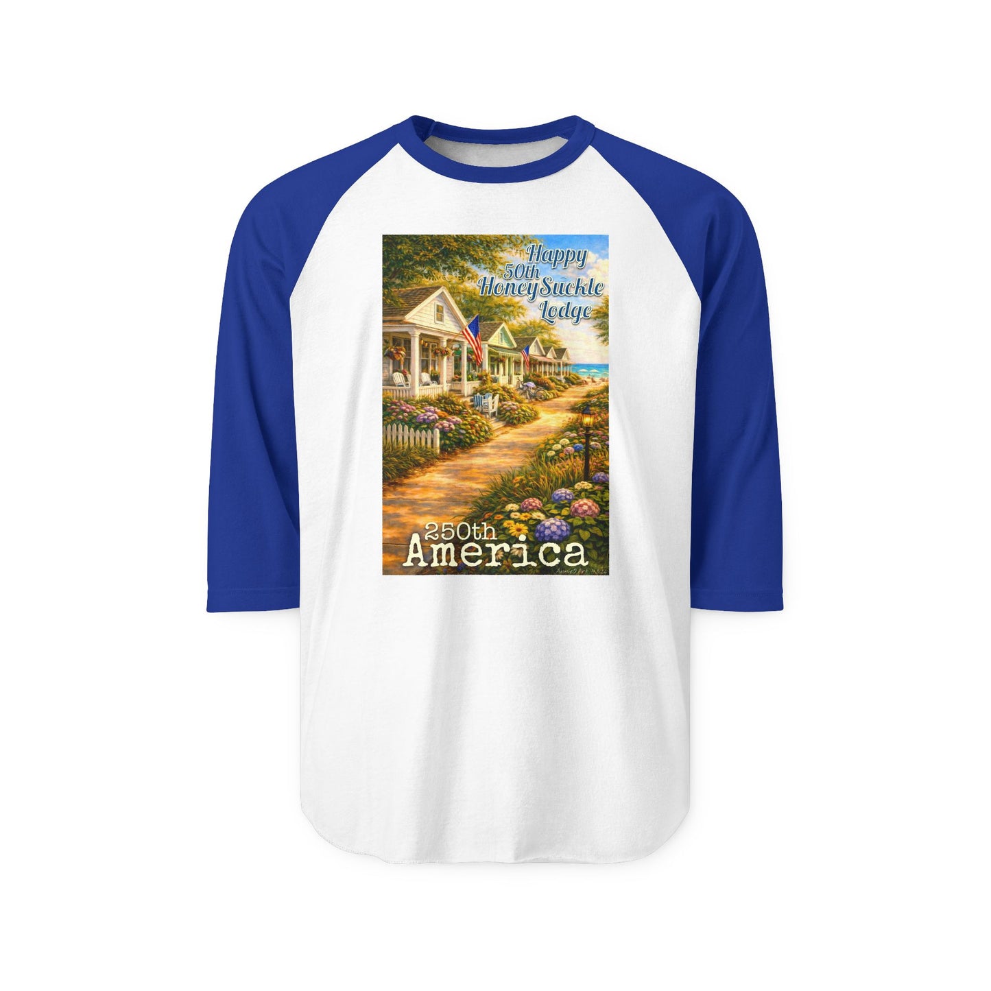 Raglan Shirt – 'Happy 50th HSL’ Vintage Porch Scenic Baseball Tee