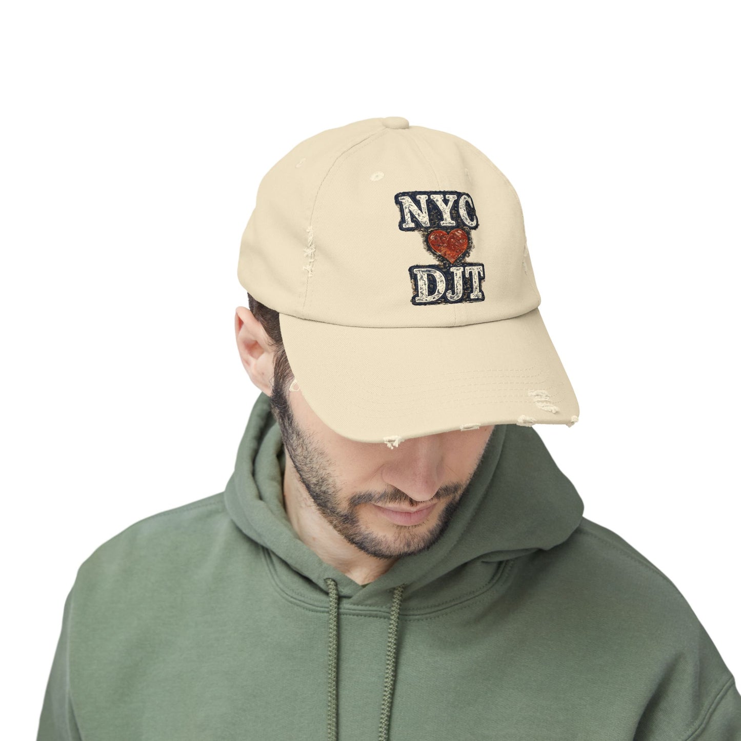 Distressed NYC❤️DJT Vintage Baseball Cap