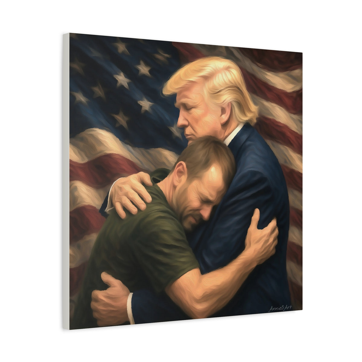 Trump Hug ‘THE LOVE GOES BOTH WAYS’ Canvas Print — Wall Art