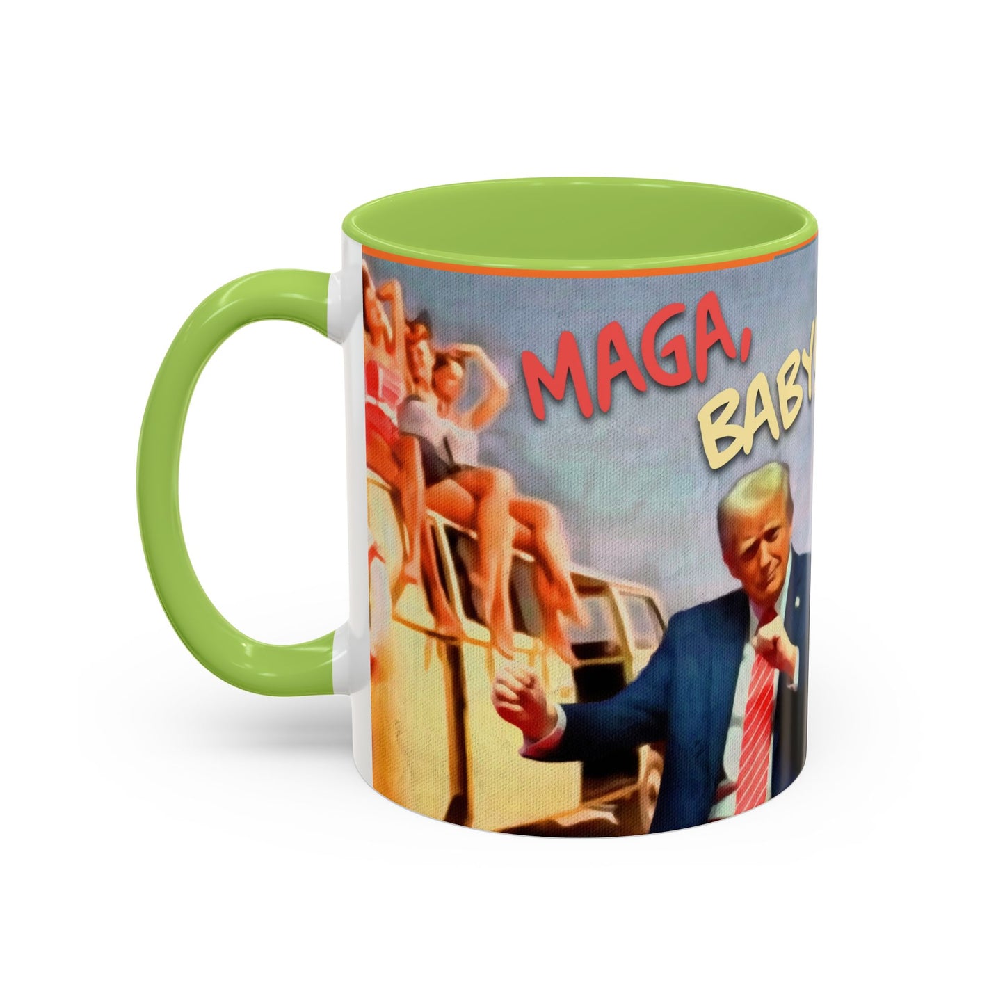 Political Novelty Covfefe Mug – "MAGA Baby" Retro Campaign Design