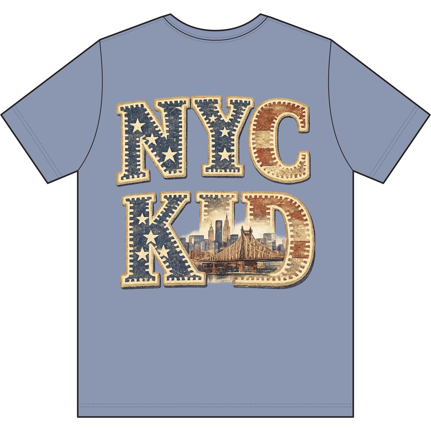 NYC Kid T-Shirt — Vintage Skyline Graphic Tee