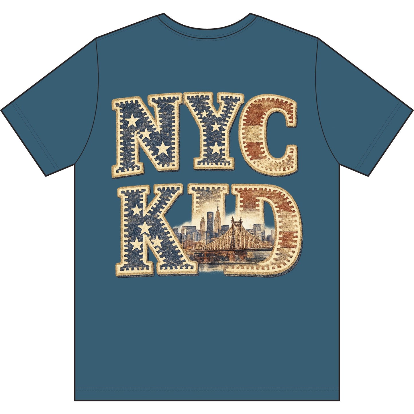 NYC Kid T-Shirt — Vintage Skyline Graphic Tee