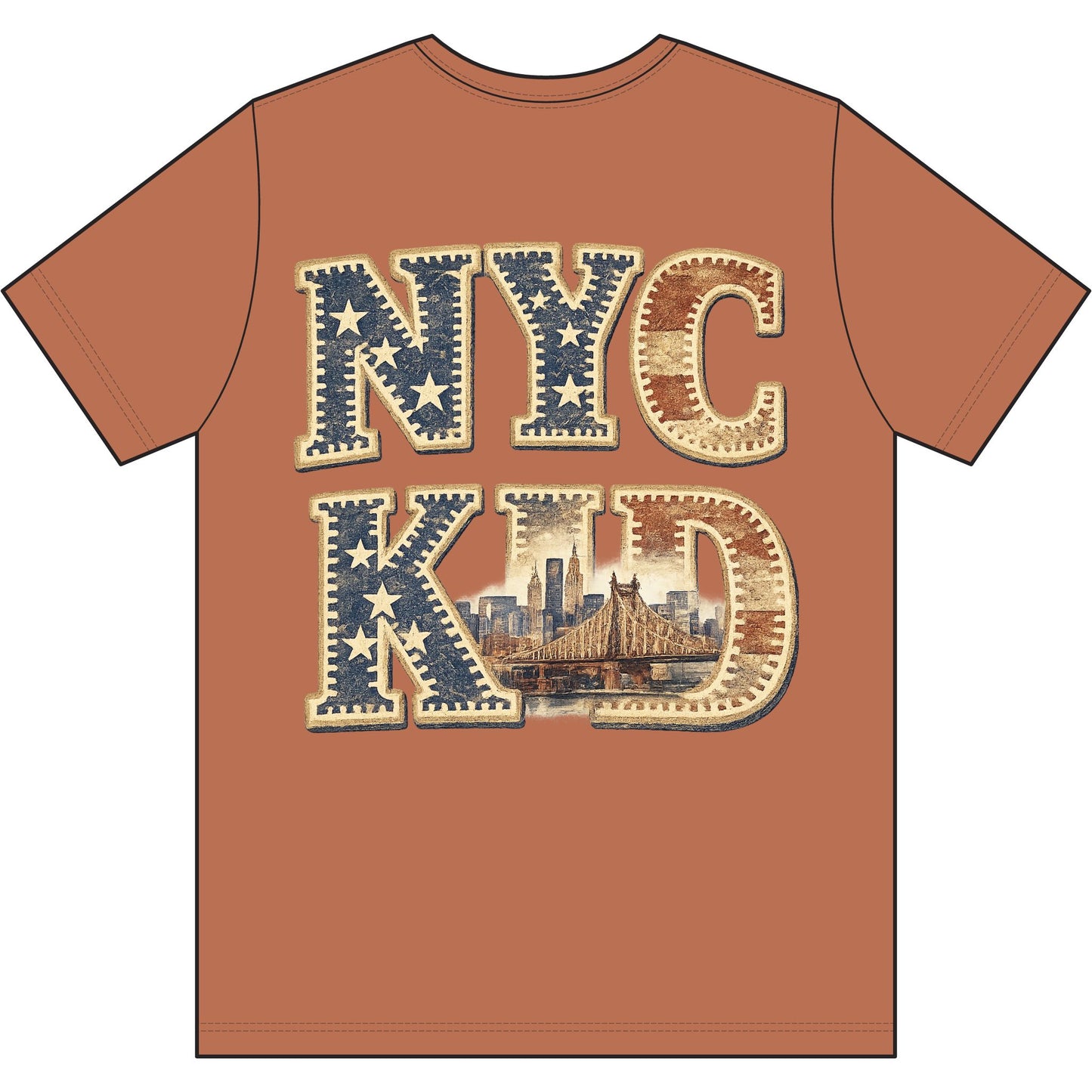 NYC Kid T-Shirt — Vintage Skyline Graphic Tee
