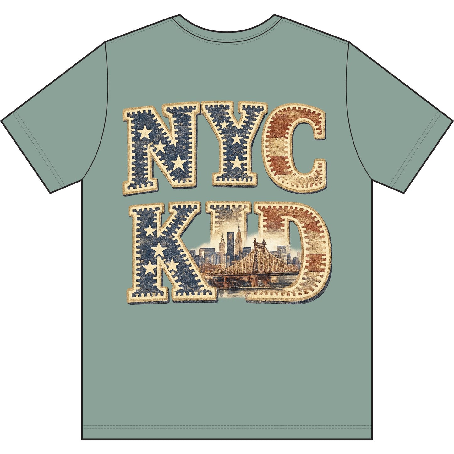 NYC Kid T-Shirt — Vintage Skyline Graphic Tee