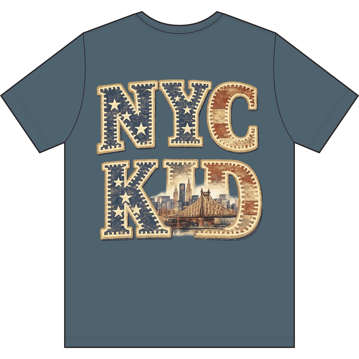 NYC Kid T-Shirt — Vintage Skyline Graphic Tee