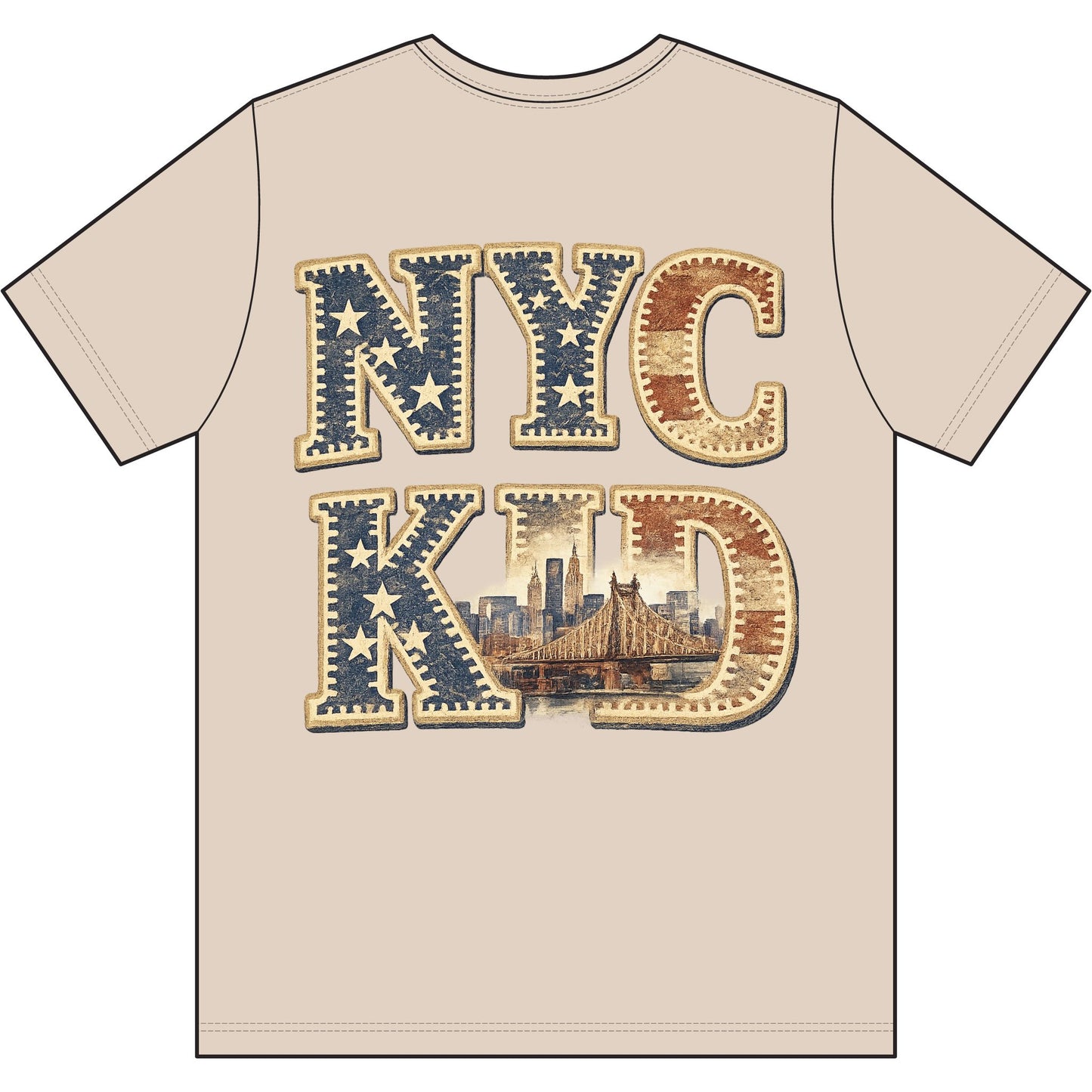NYC Kid T-Shirt — Vintage Skyline Graphic Tee