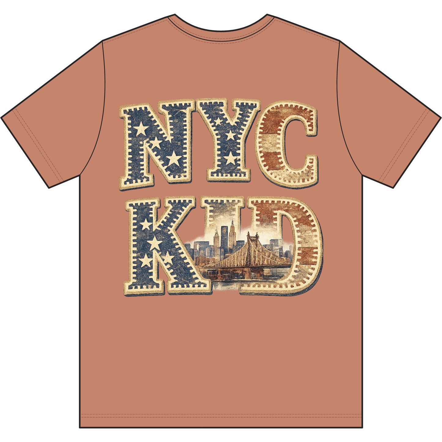 NYC Kid T-Shirt — Vintage Skyline Graphic Tee