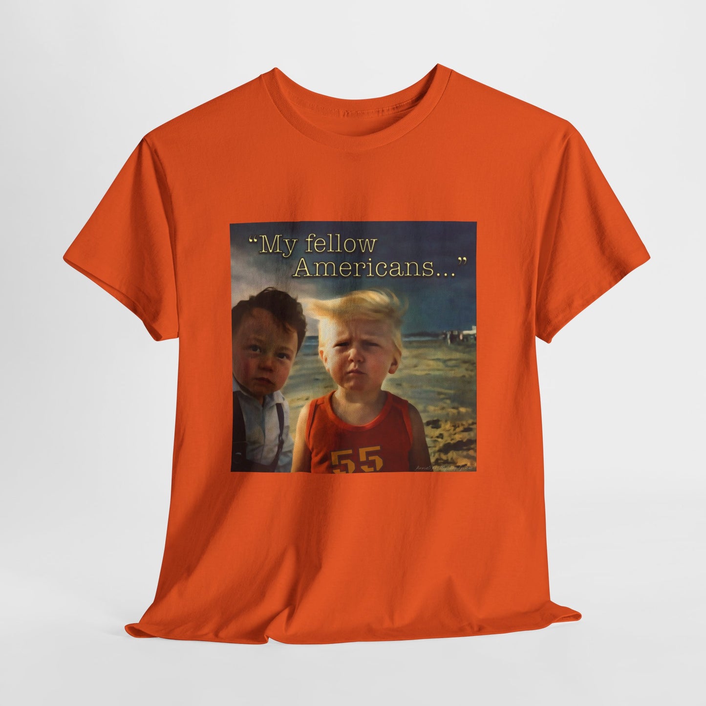 ‘55’ Vintage Meme Tee — "My fellow Americans..." Funny Retro Graphic T-Shirt