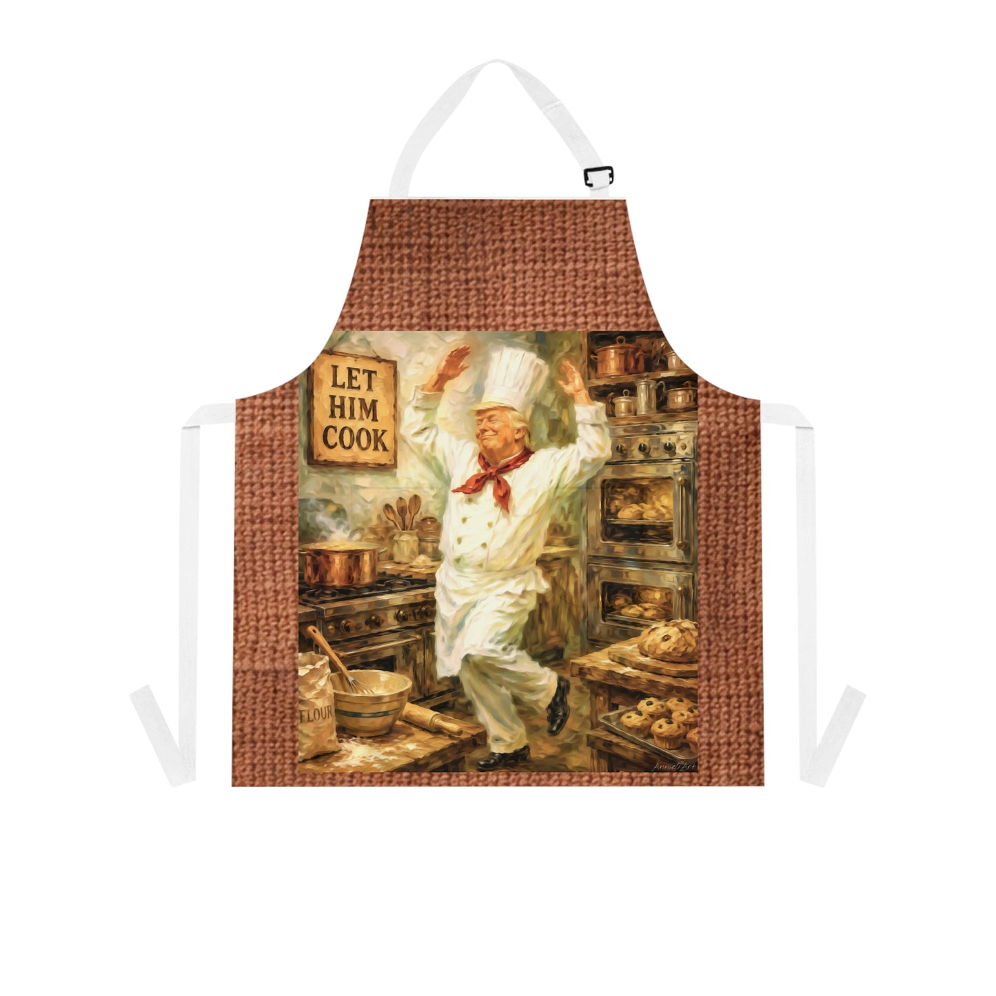 Trump ‘Let Him Cook’ Apron — Vintage Chef Kitchen Apron for Cooks & Bakers