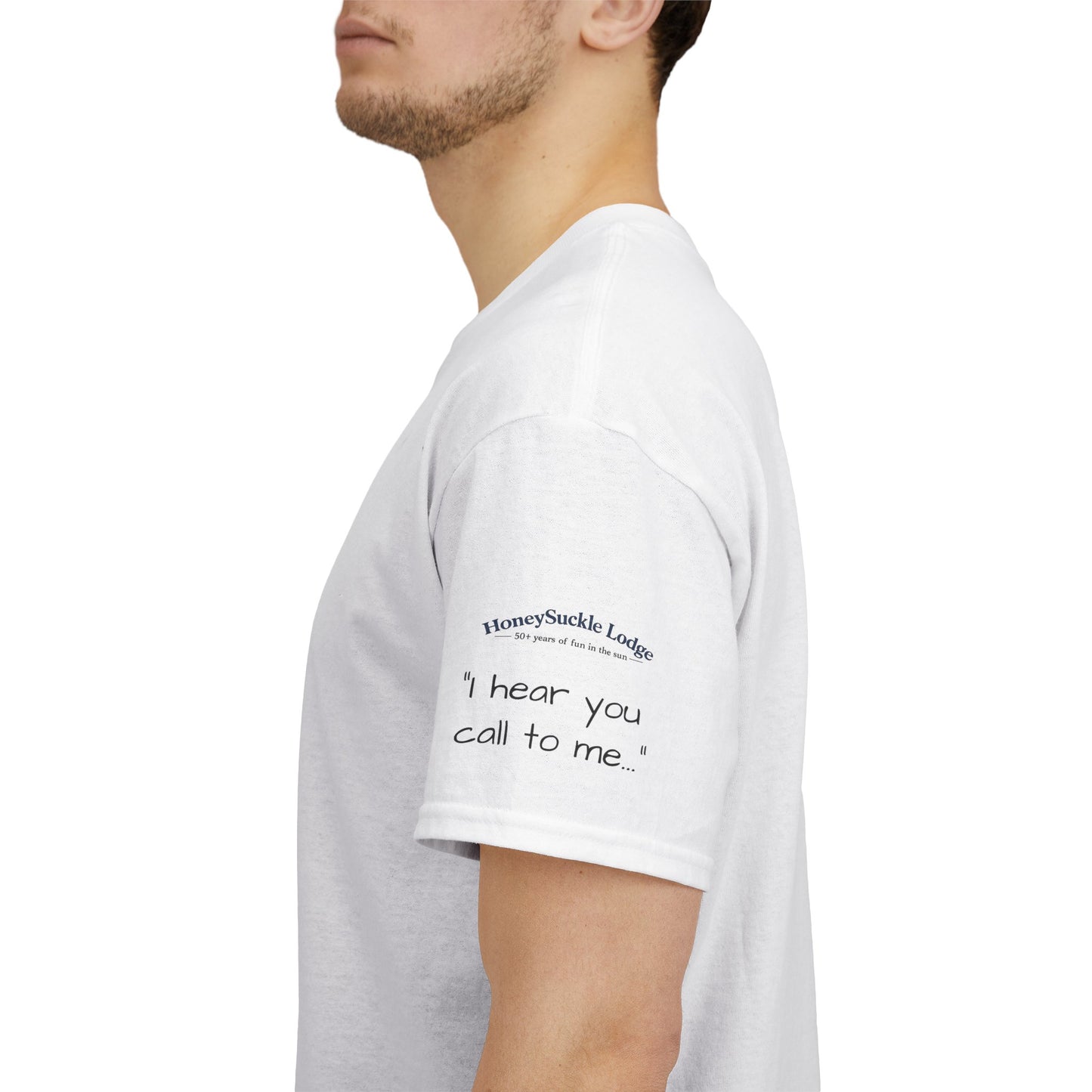 HoneySuckle Lodge Vintage Beach T-Shirt — "50+ years of fun in the sun" Retro Kids on Shore Design