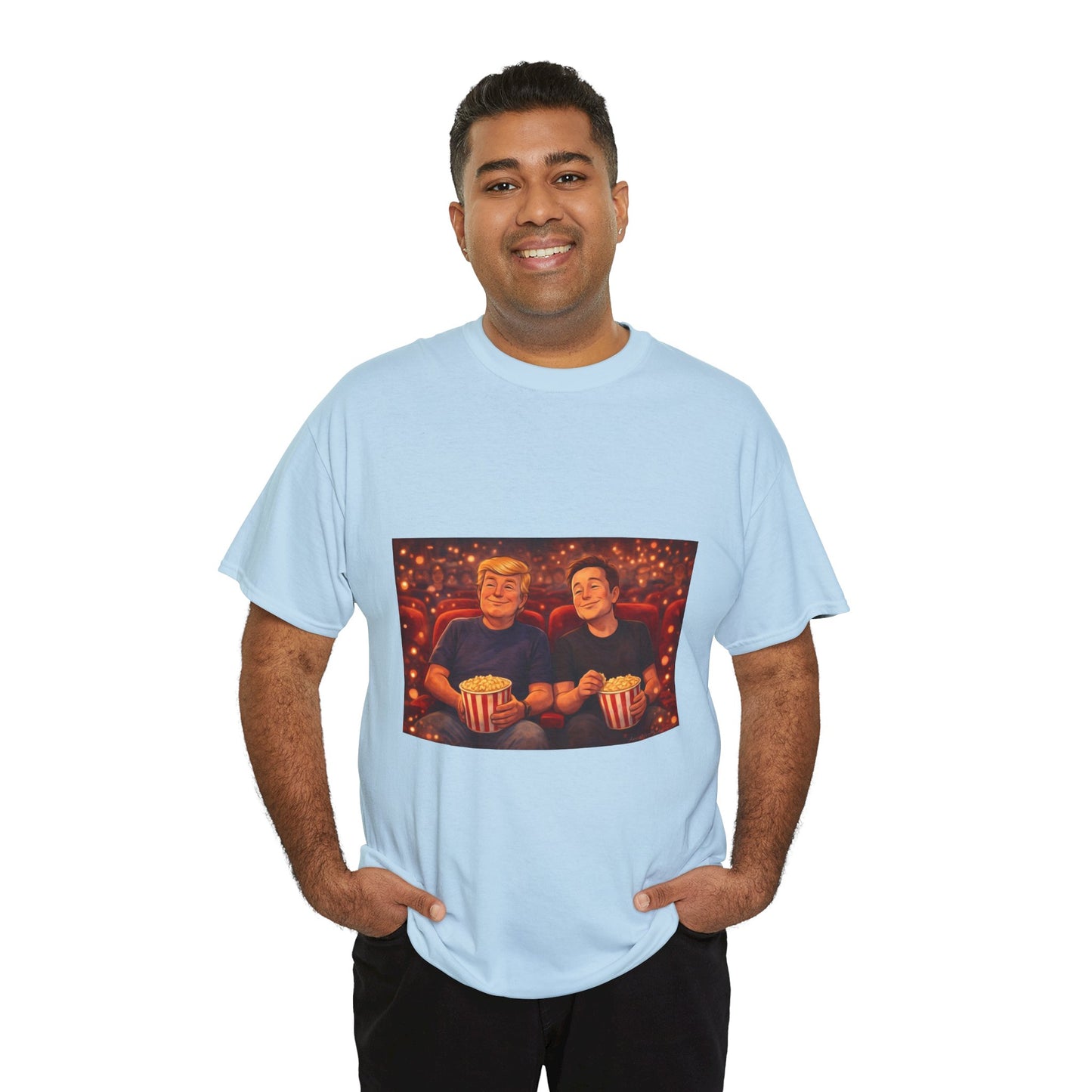Movie Night Popcorn Tee — Cozy Couples Film Night T-Shirt