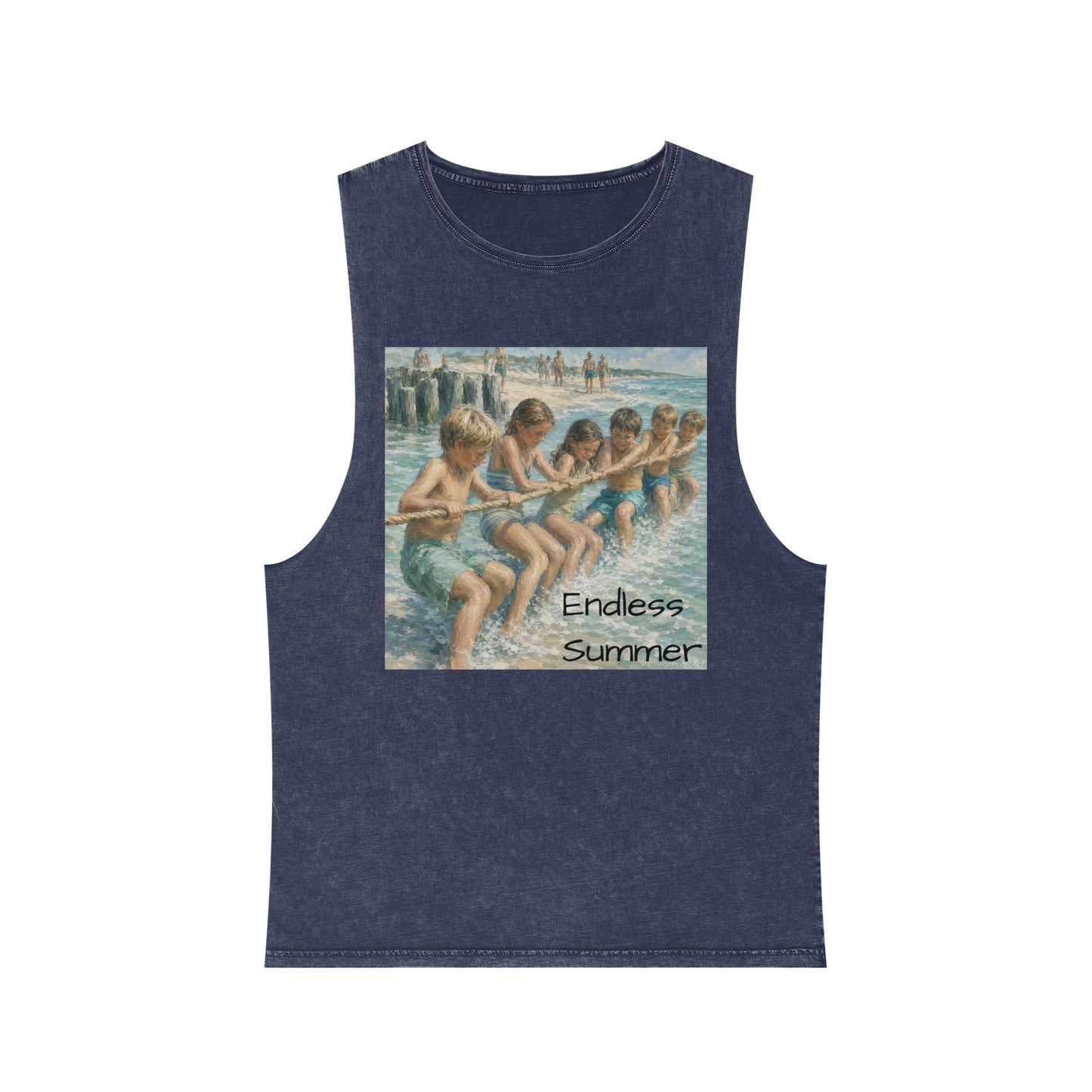 HSL Vintage Beach Tank Top — "I Hear You Call To Me" Stonewash Sleeveless Tee