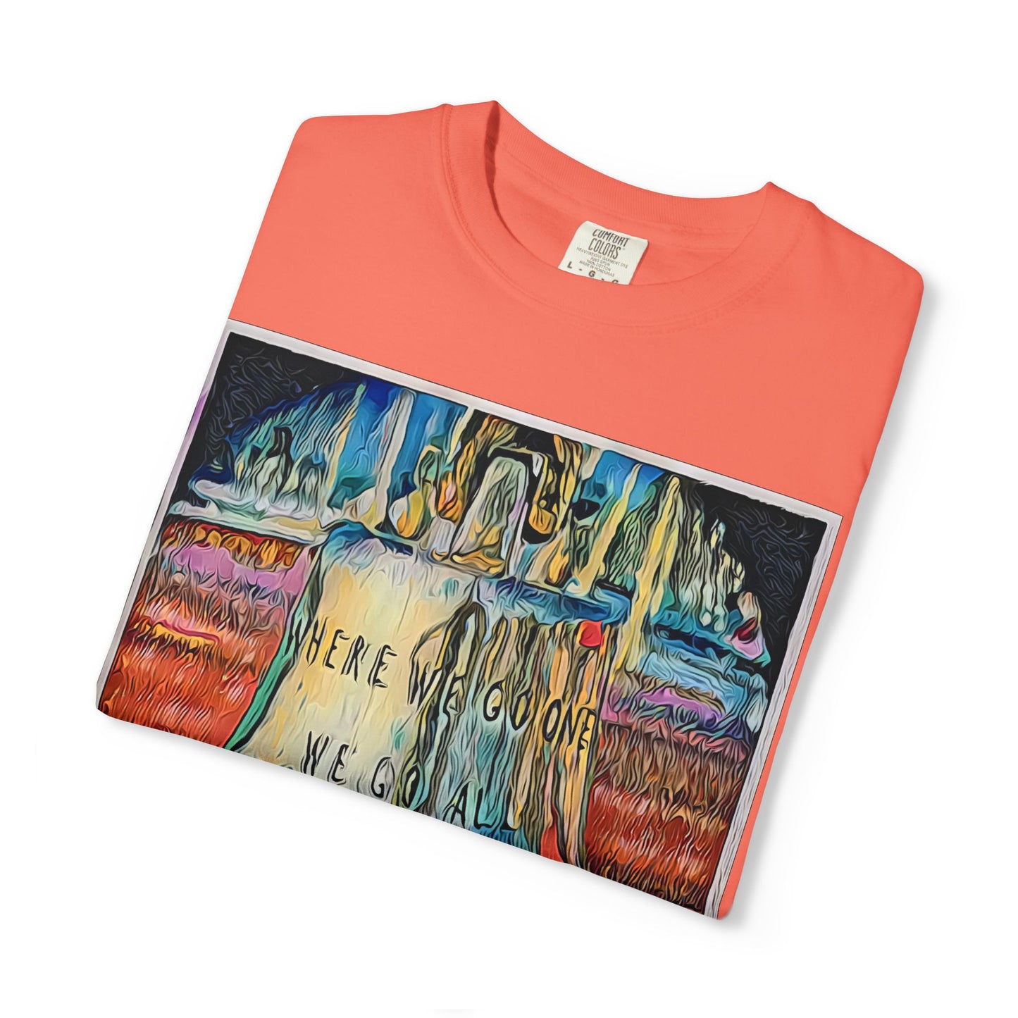 T-Shirt — 'WWG1WGA' Graphic Tee with Bold Neon Slogan