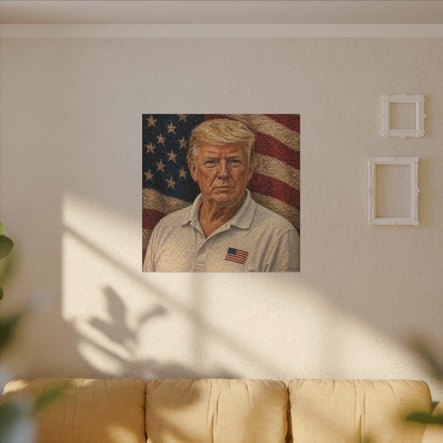 Trump Patriotic Portrait Canvas Print