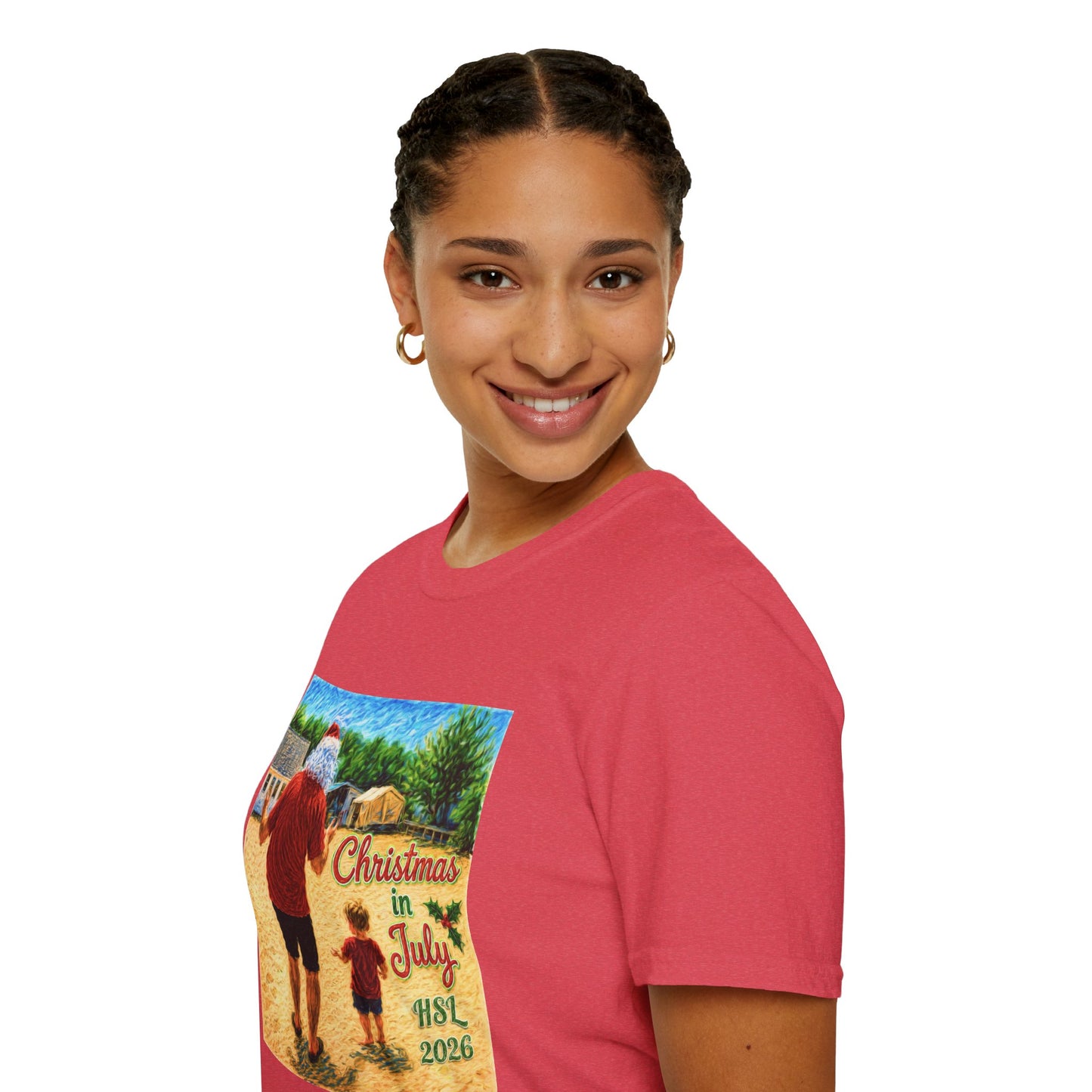 T-Shirt — Christmas in July Santa Beach Graphic Tee