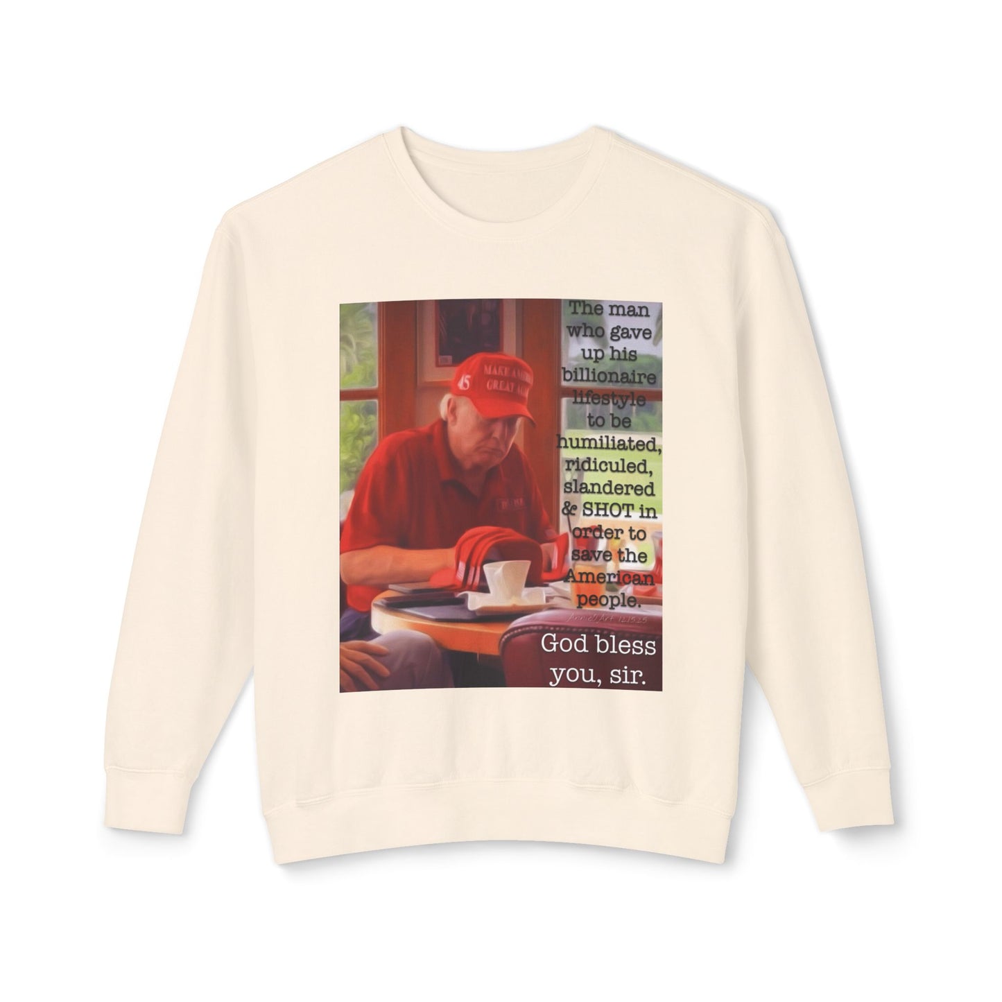 Trump 'God Bless You, Mr. President' Crewneck Sweatshirt — MAGA Tribute