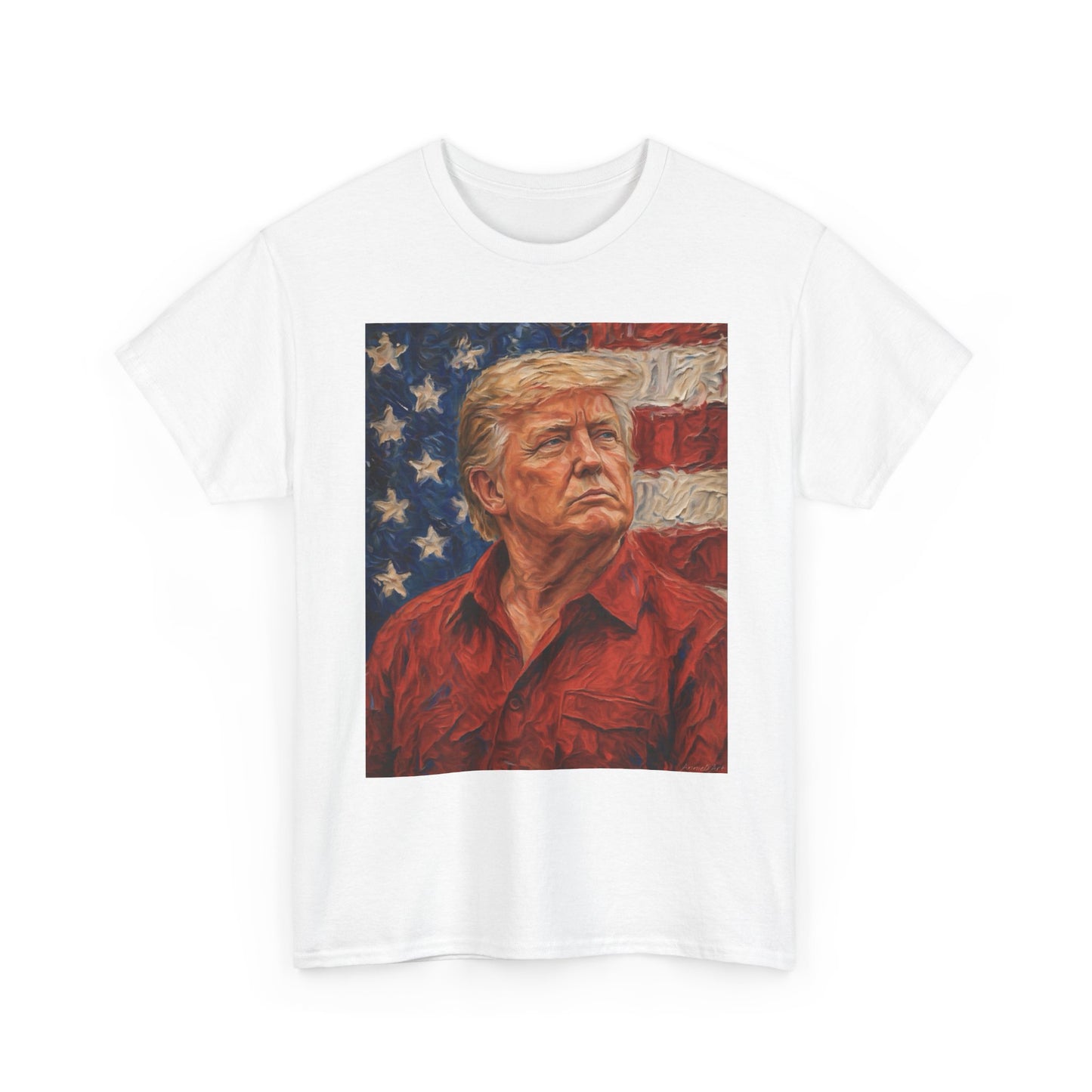 Trump Patriotic Portrait Tee — American Flag Portrait Graphic T-Shirt