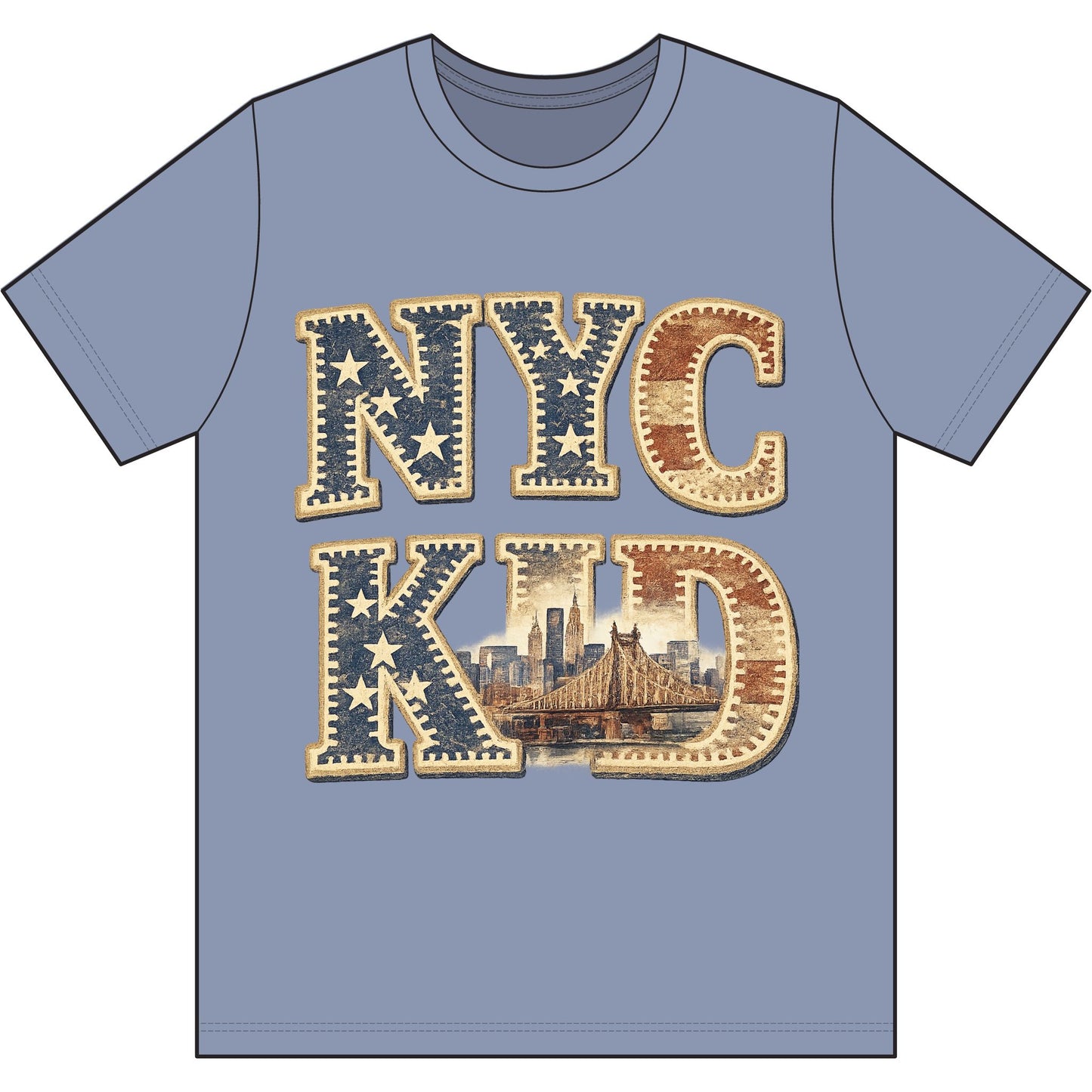 NYC Kid T-Shirt — Vintage Skyline Graphic Tee