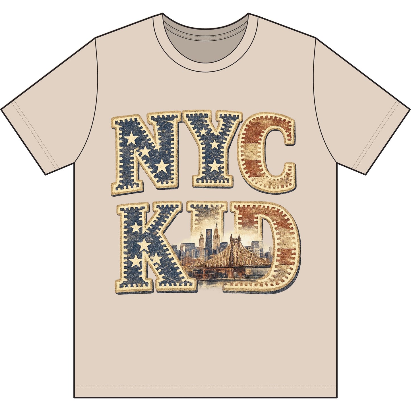 NYC Kid T-Shirt — Vintage Skyline Graphic Tee