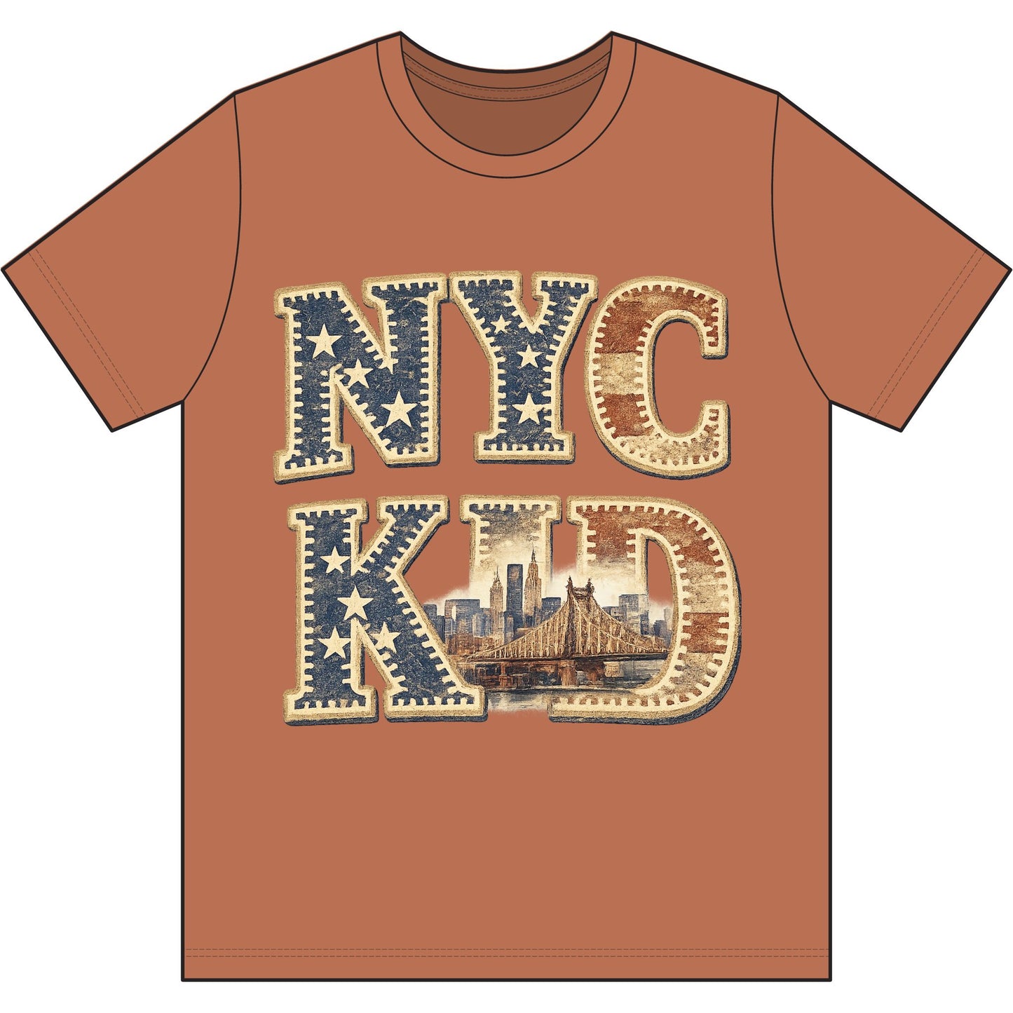 NYC Kid T-Shirt — Vintage Skyline Graphic Tee