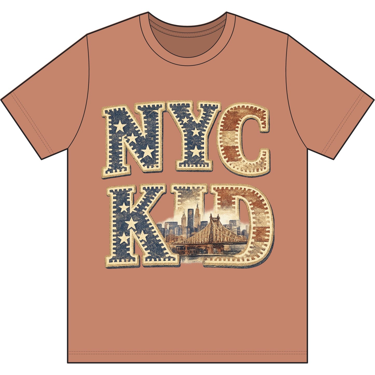 NYC Kid T-Shirt — Vintage Skyline Graphic Tee