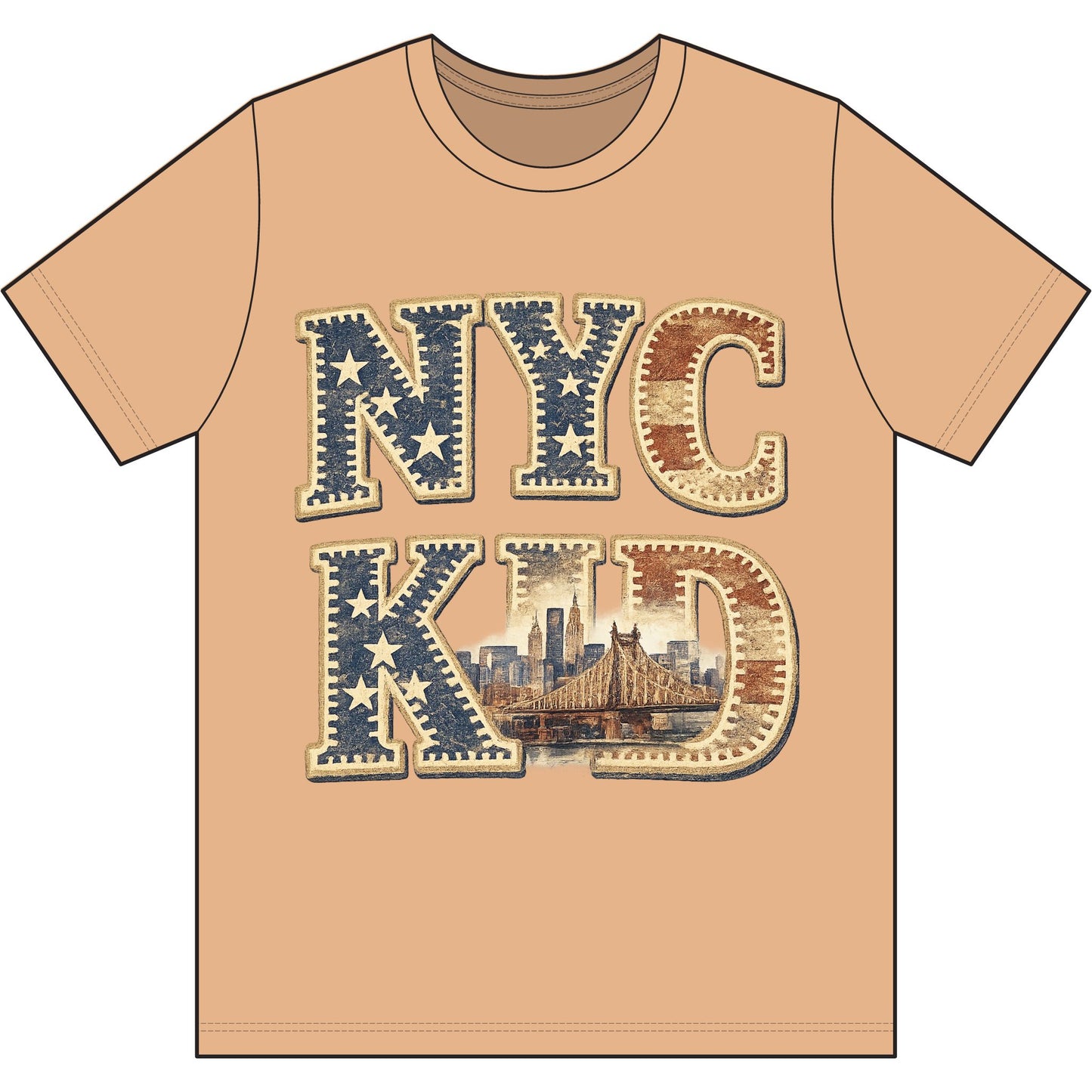 NYC Kid T-Shirt — Vintage Skyline Graphic Tee