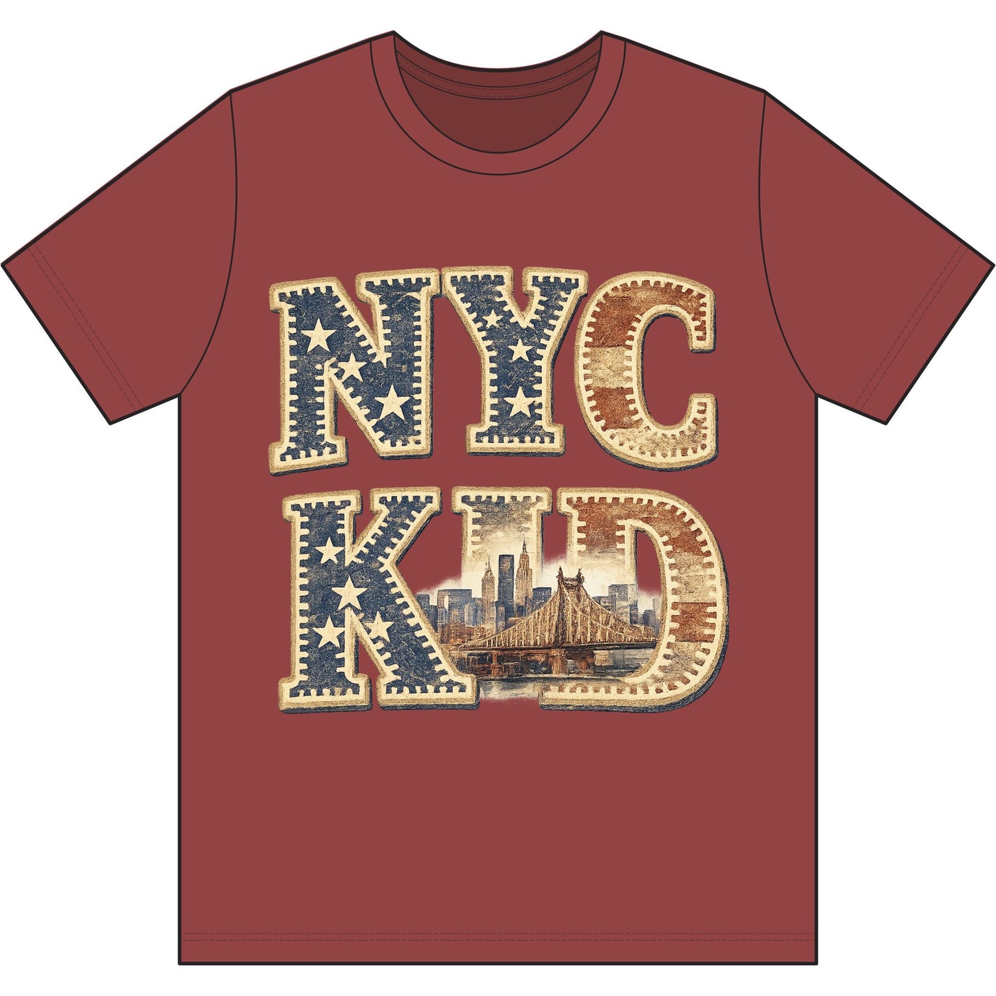 NYC Kid T-Shirt — Vintage Skyline Graphic Tee