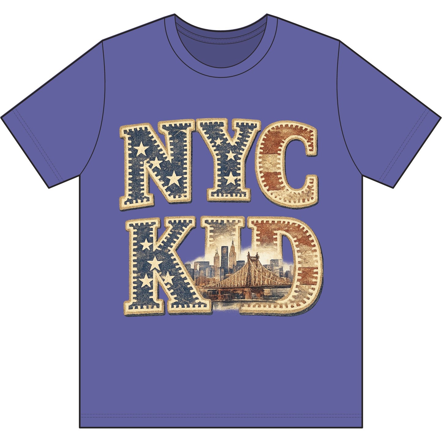 NYC Kid T-Shirt — Vintage Skyline Graphic Tee
