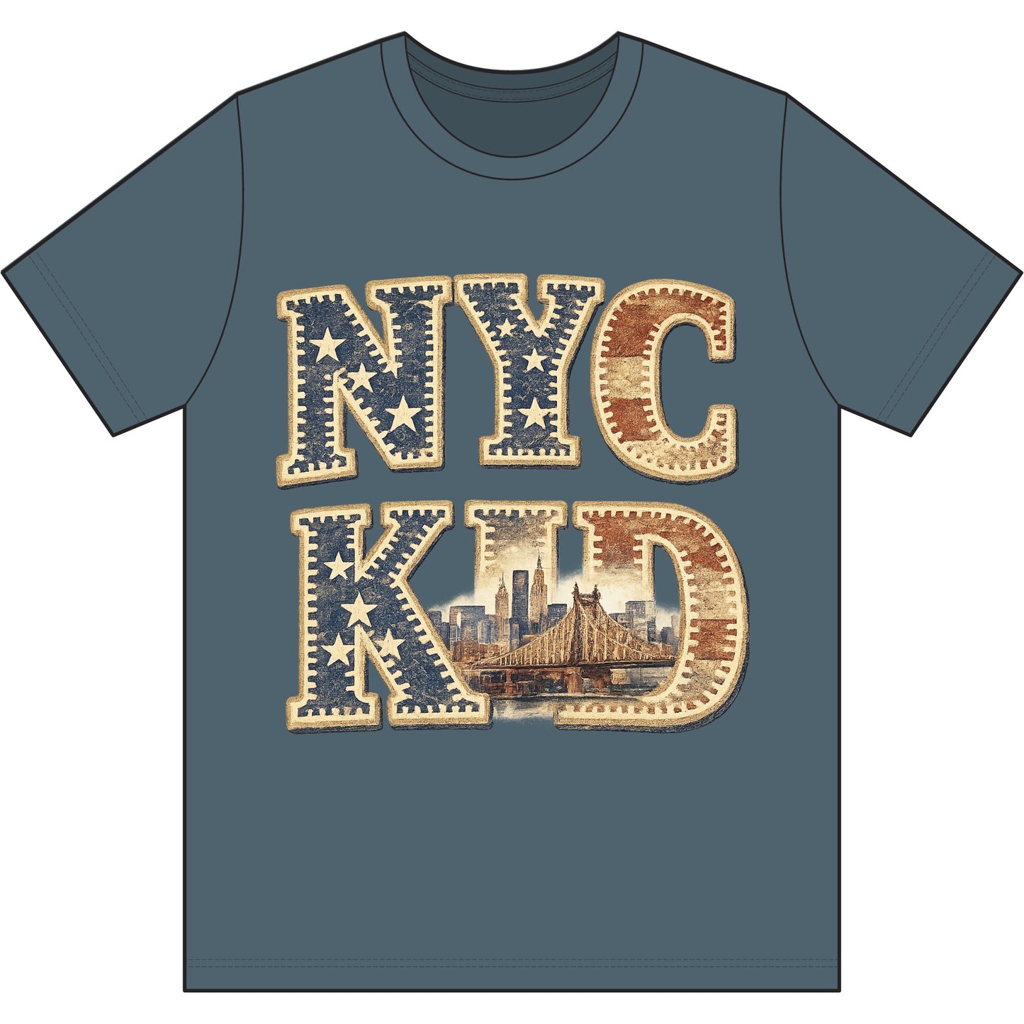 NYC Kid T-Shirt — Vintage Skyline Graphic Tee