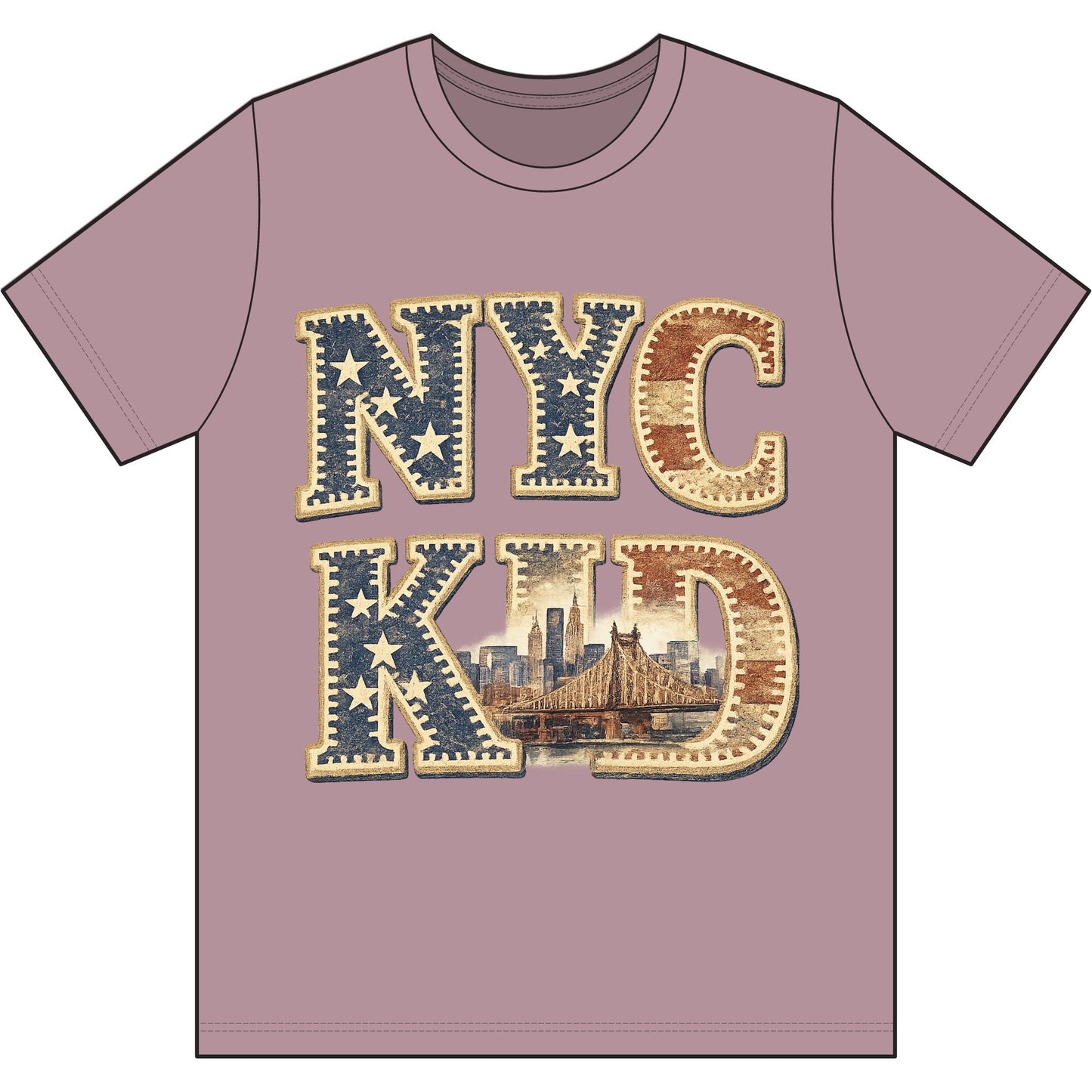NYC Kid T-Shirt — Vintage Skyline Graphic Tee