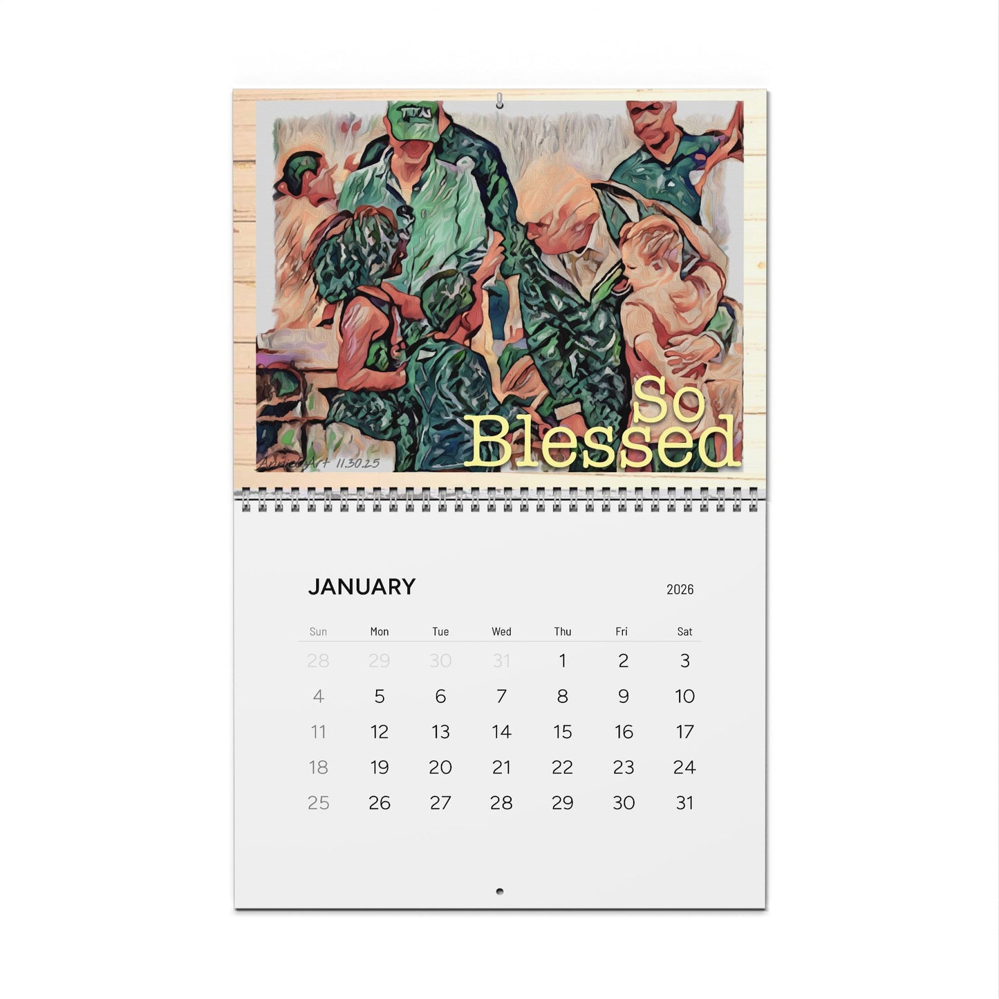 2026 'We Are So Blessed' MAGA Wall Calendar — Retro Homey Trump Moments