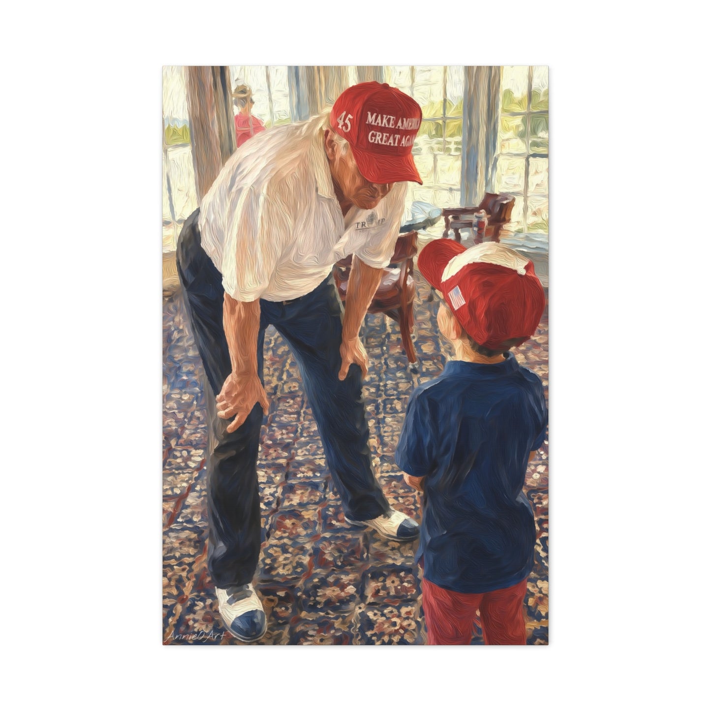 President Trump Through a Child’s Eyes —Portrait Canvas